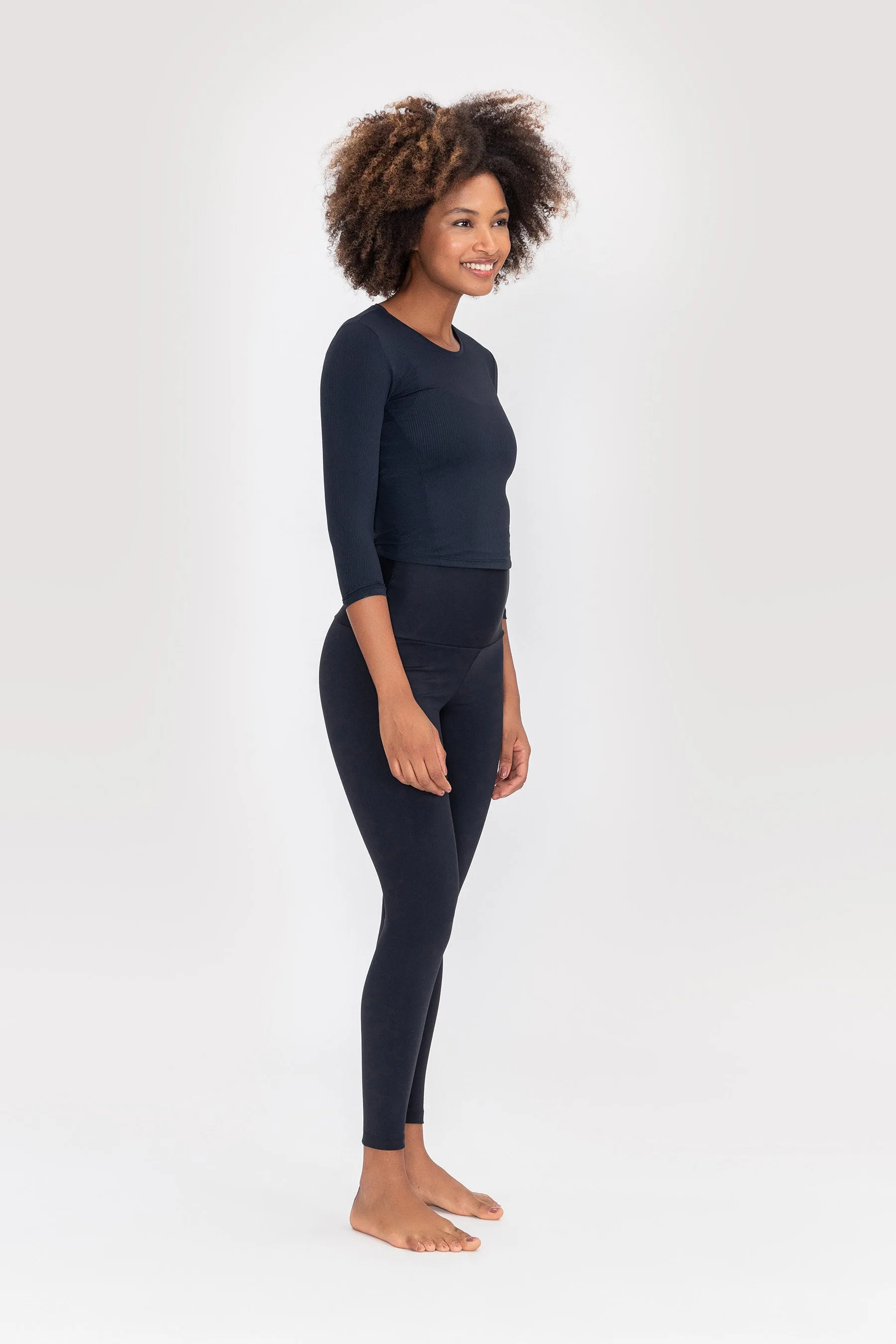 Ribbed Long T-Shirt
