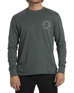 Rotor Diamond Long Sleeve T-Shirt in Slate Green
