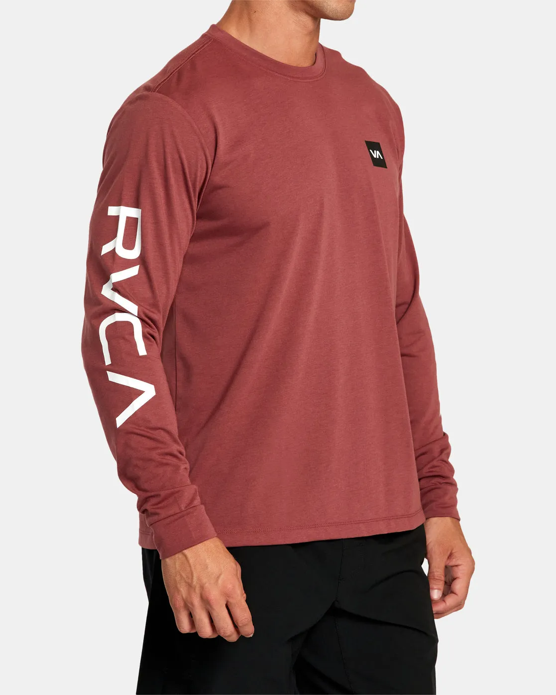 RVCA 2X Long Sleeve Tee - Oxblood Red
