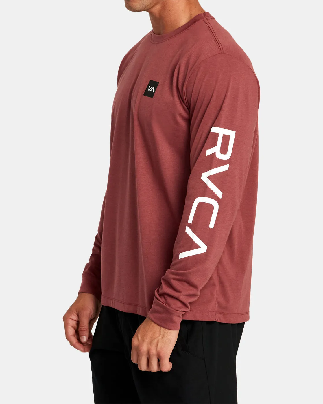RVCA 2X Long Sleeve Tee - Oxblood Red