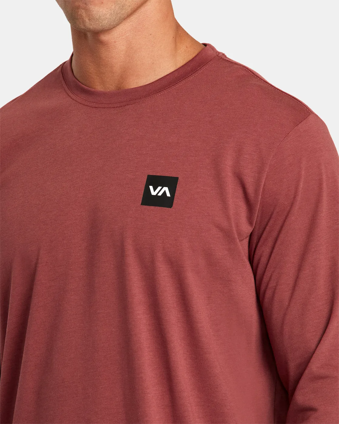 RVCA 2X Long Sleeve Tee - Oxblood Red