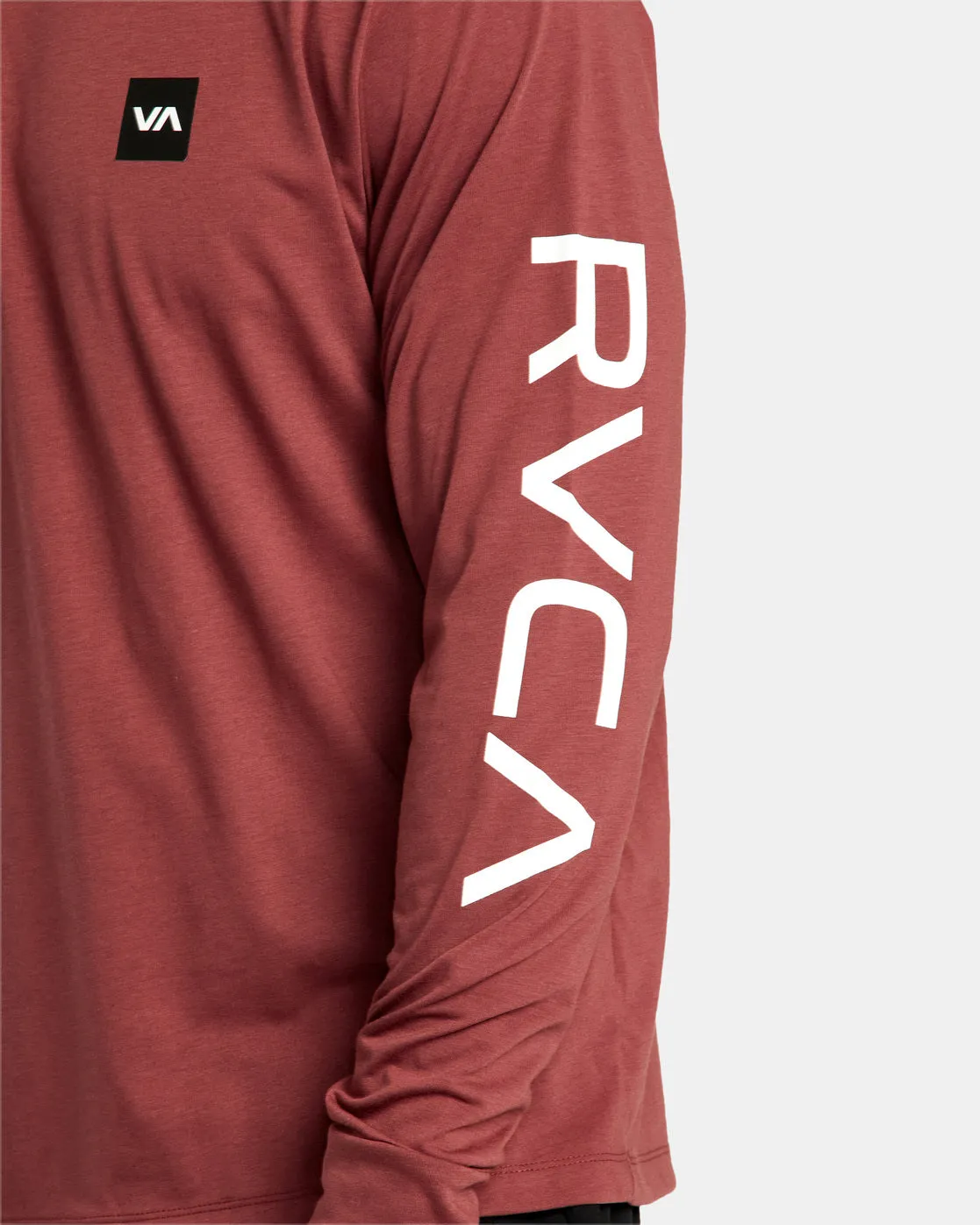 RVCA 2X Long Sleeve Tee - Oxblood Red