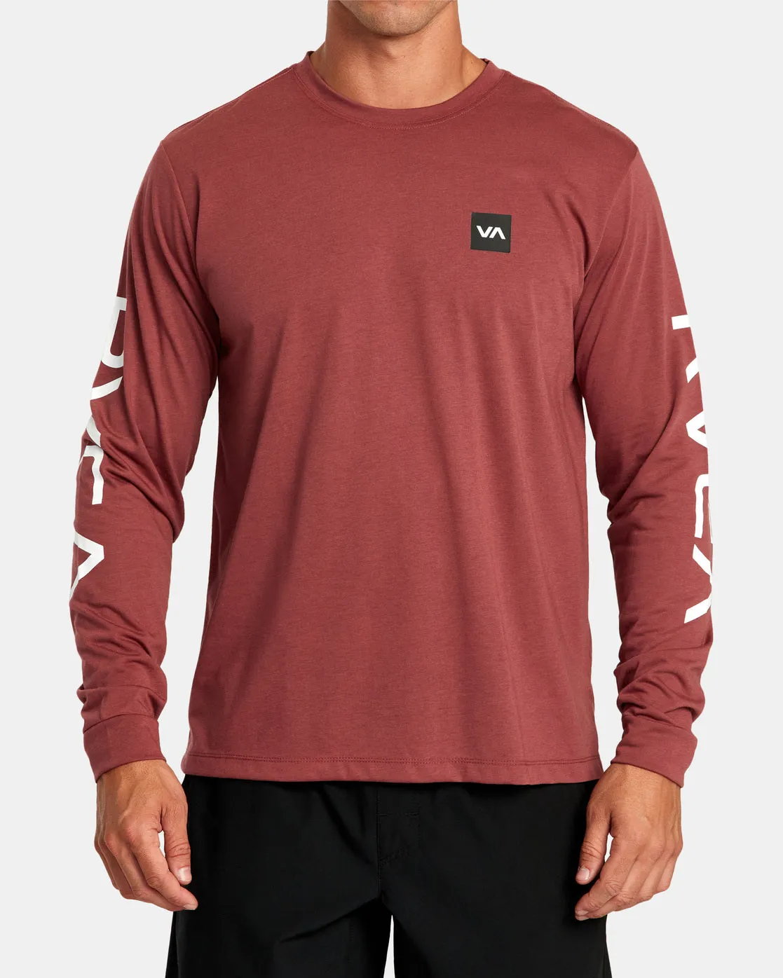 RVCA 2X Long Sleeve Tee - Oxblood Red