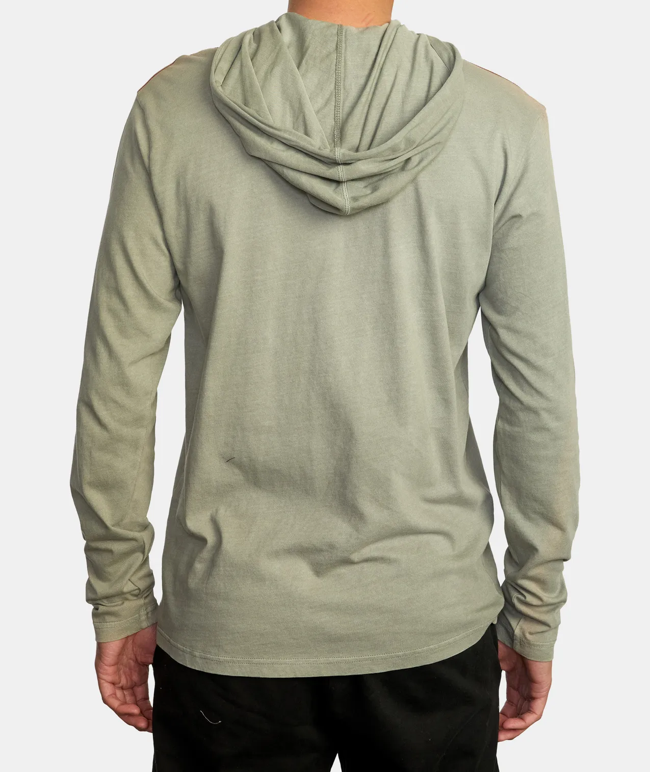 RVCA PTC Pigment Hooded L/S Tee-Aloe