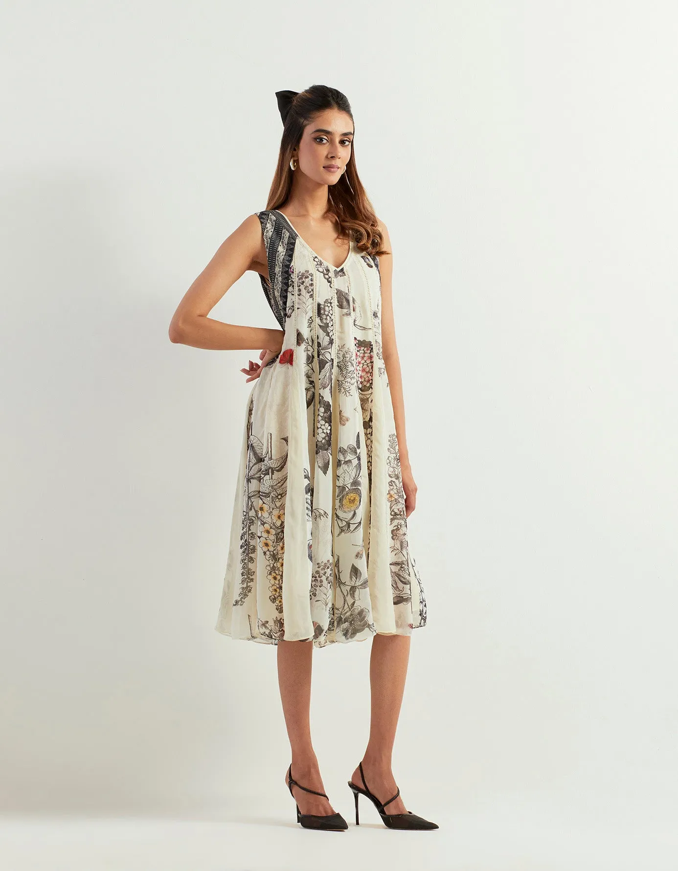 Saaya printed panelled tunic