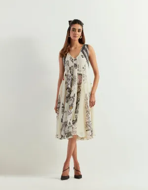 Saaya printed panelled tunic
