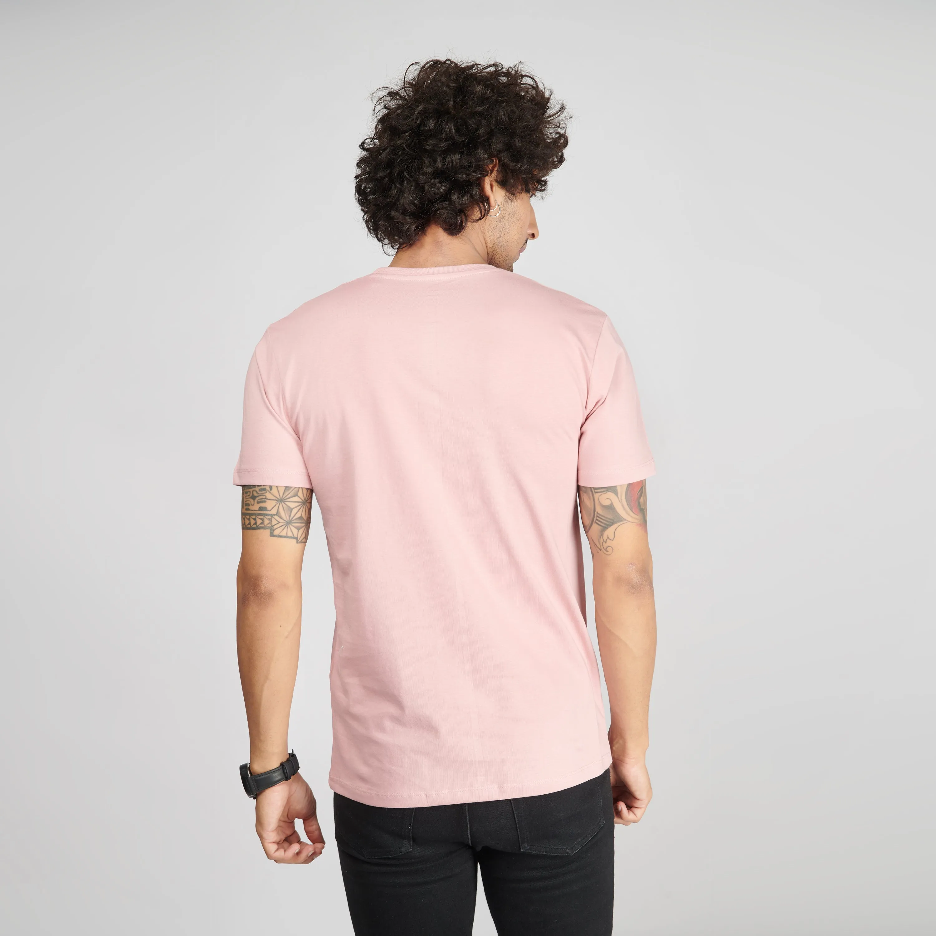 Salmon Pink Half Sleeve T-Shirt