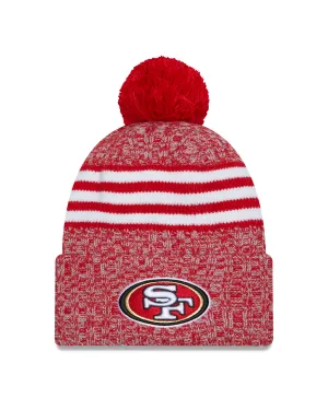 San Francisco 49ers New Era 2023 Sideline - Sport Cuffed Pom Knit Hat - Red