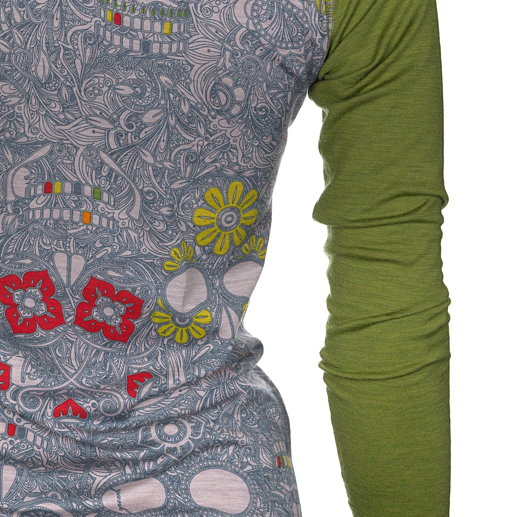 SECONDS Women's Sugar Skull Long Sleeve | Green