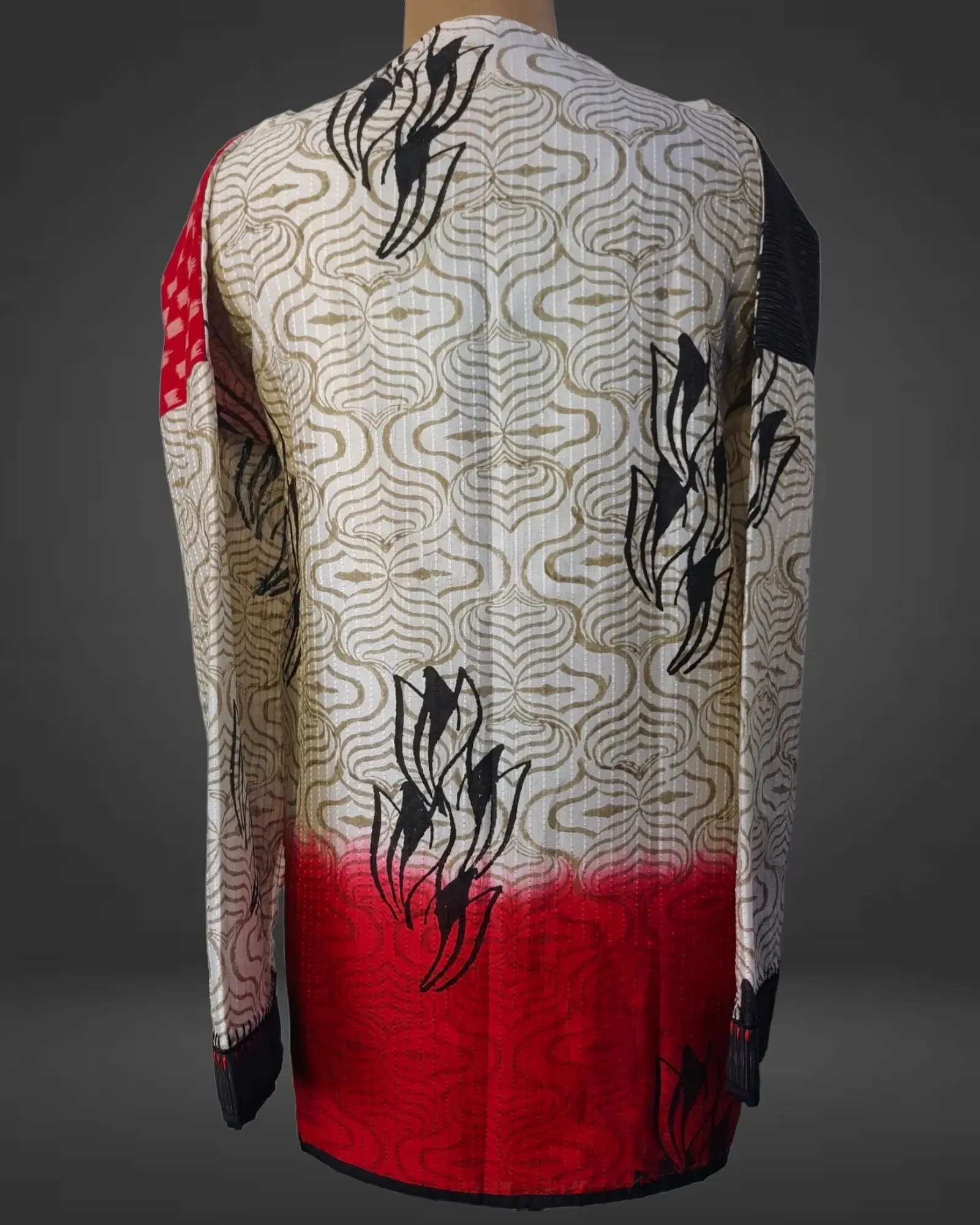 Semistitched Chanderi Block Printed Short Tunic