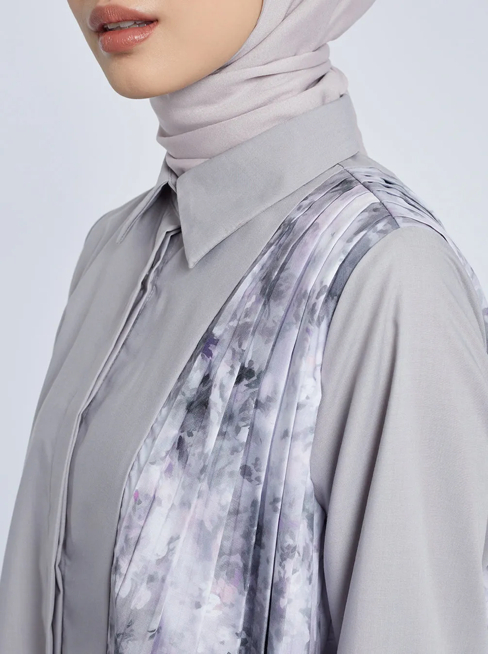 SEVA PLEATED TUNIC GREY
