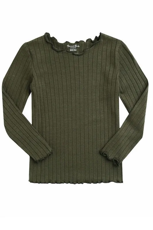 Shirring Khaki Long Sleeve Pajama