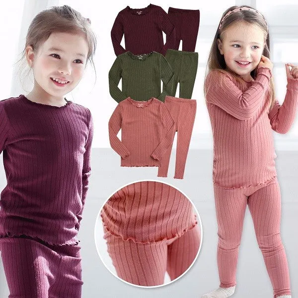 Shirring Khaki Long Sleeve Pajama
