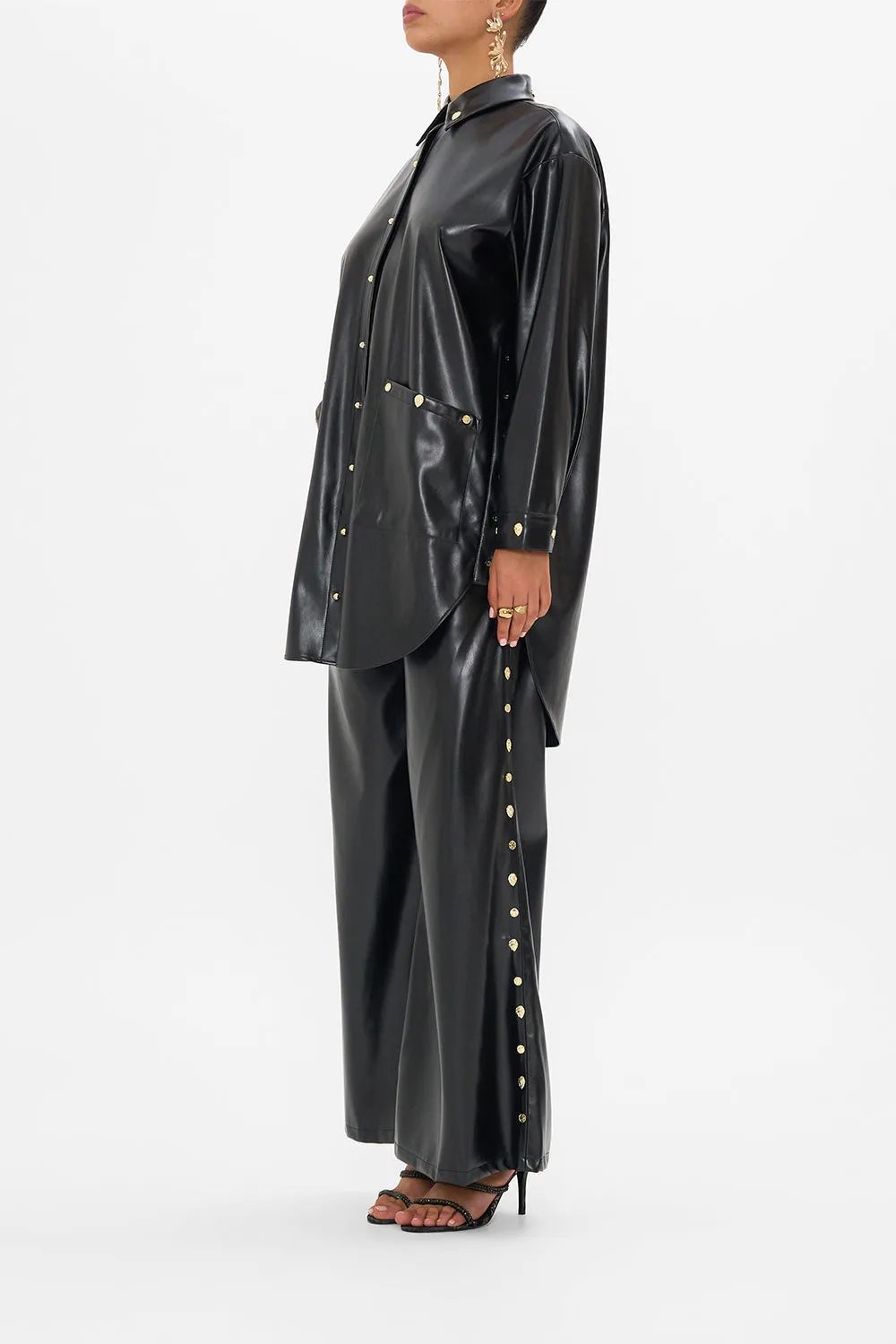 SHIRT TUNIC WITH POCKETS NOUVEAU NOIR