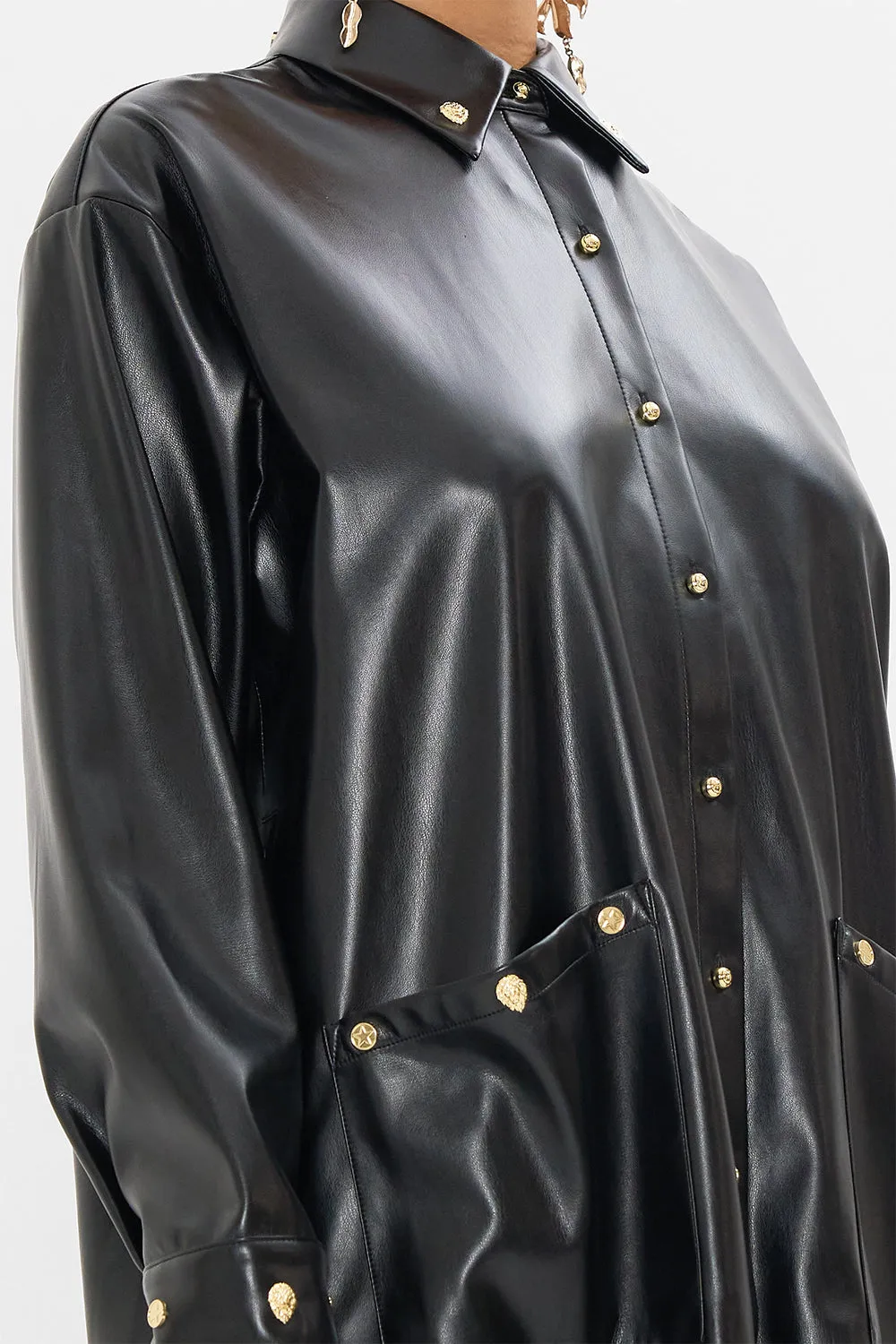 SHIRT TUNIC WITH POCKETS NOUVEAU NOIR