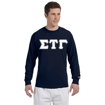 Sigma Tau Gamma Champion Long-Sleeve Tee - Champion CC8C - TWILL