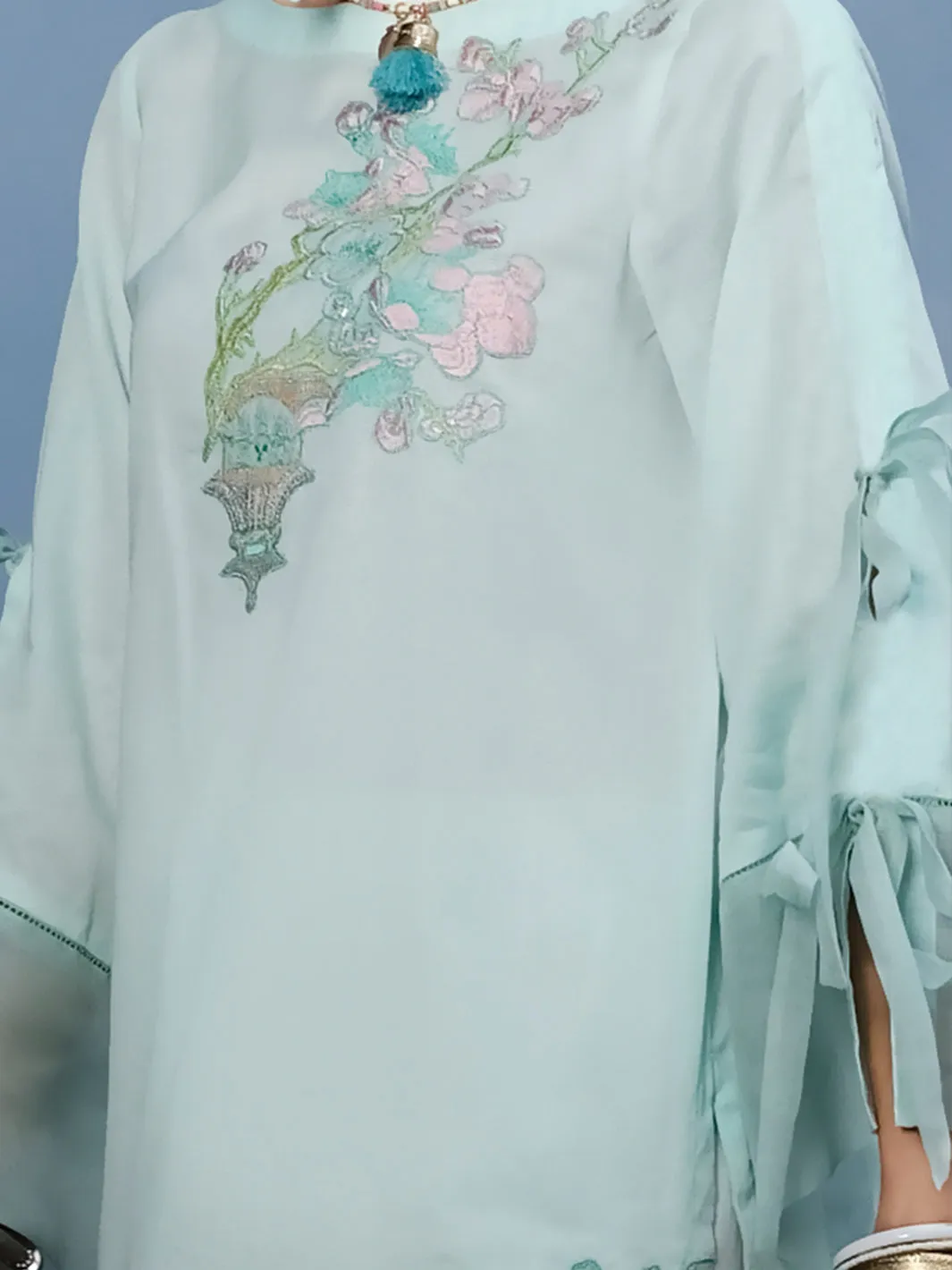 Sky Blue Lawn Tunic - LK-659