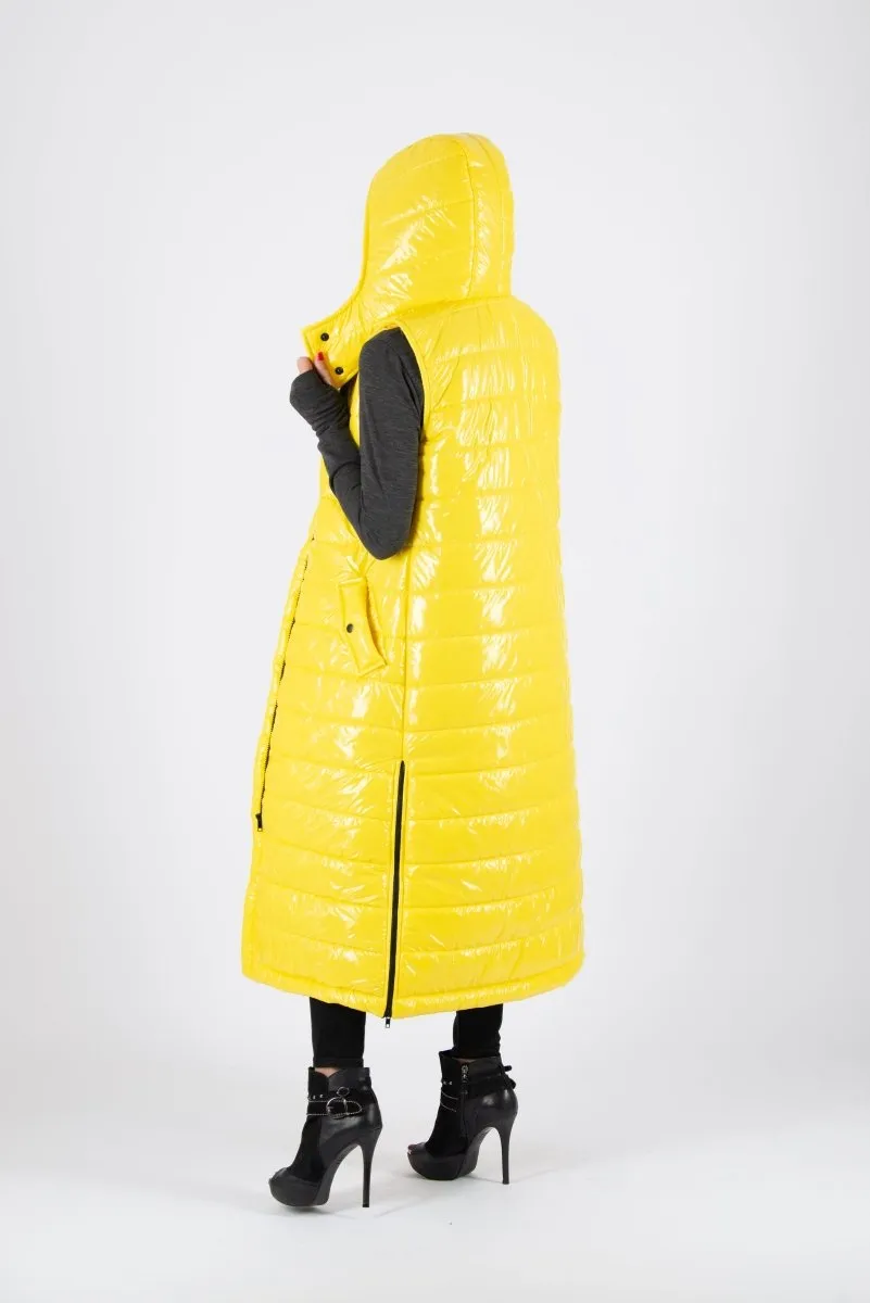 Sleeveless Yellow Puffer Jacket OXANA SALE