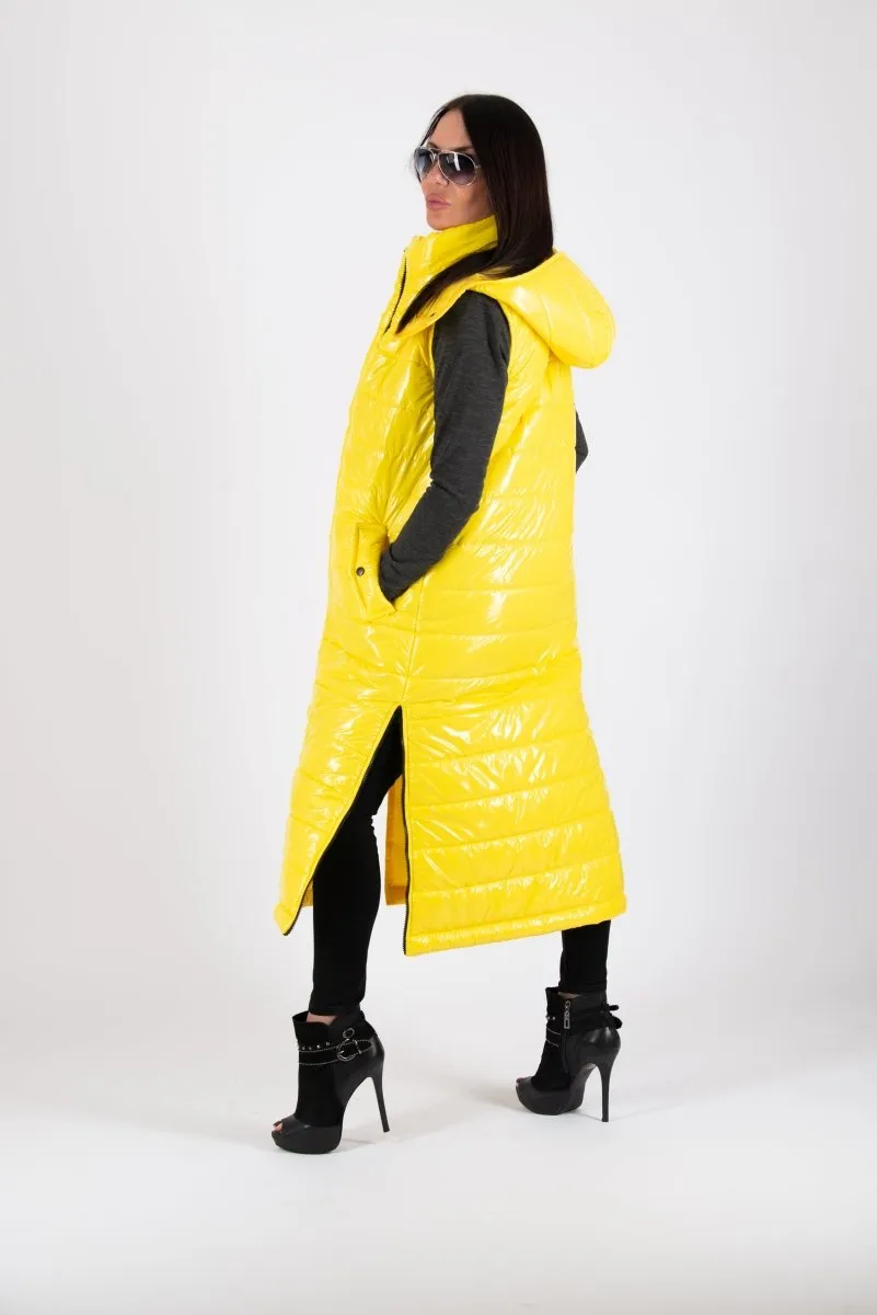 Sleeveless Yellow Puffer Jacket OXANA SALE