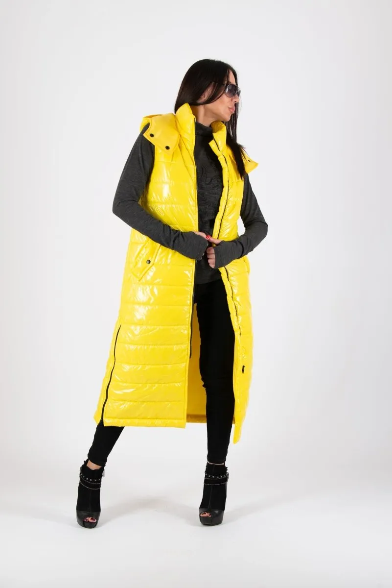 Sleeveless Yellow Puffer Jacket OXANA SALE