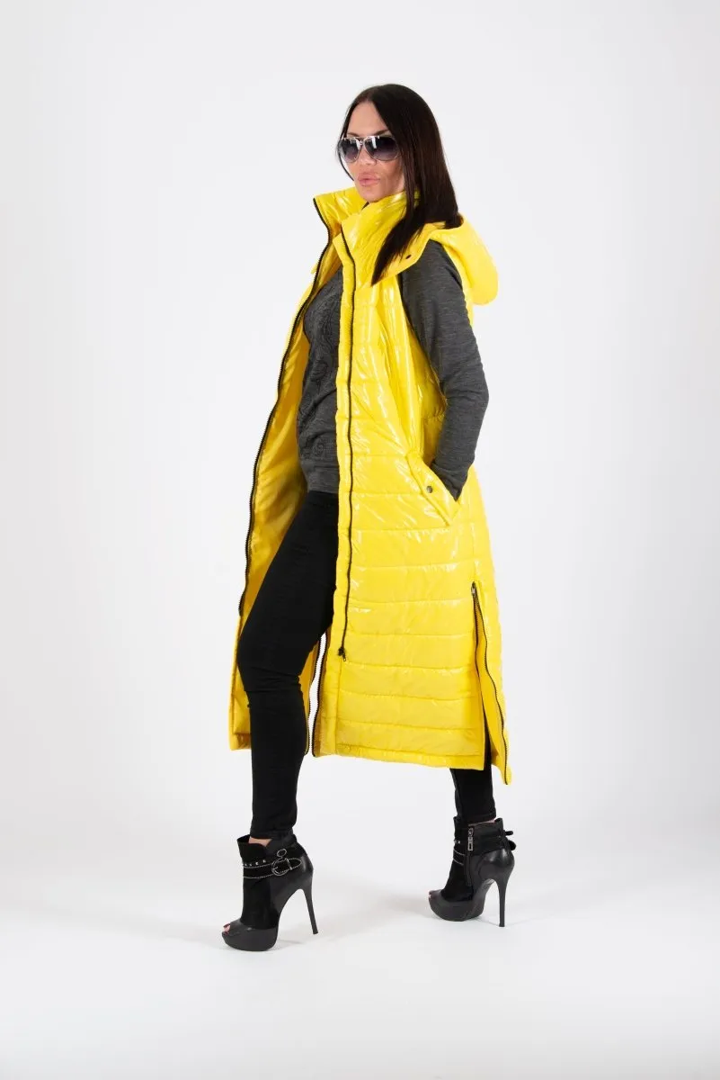 Sleeveless Yellow Puffer Jacket OXANA SALE