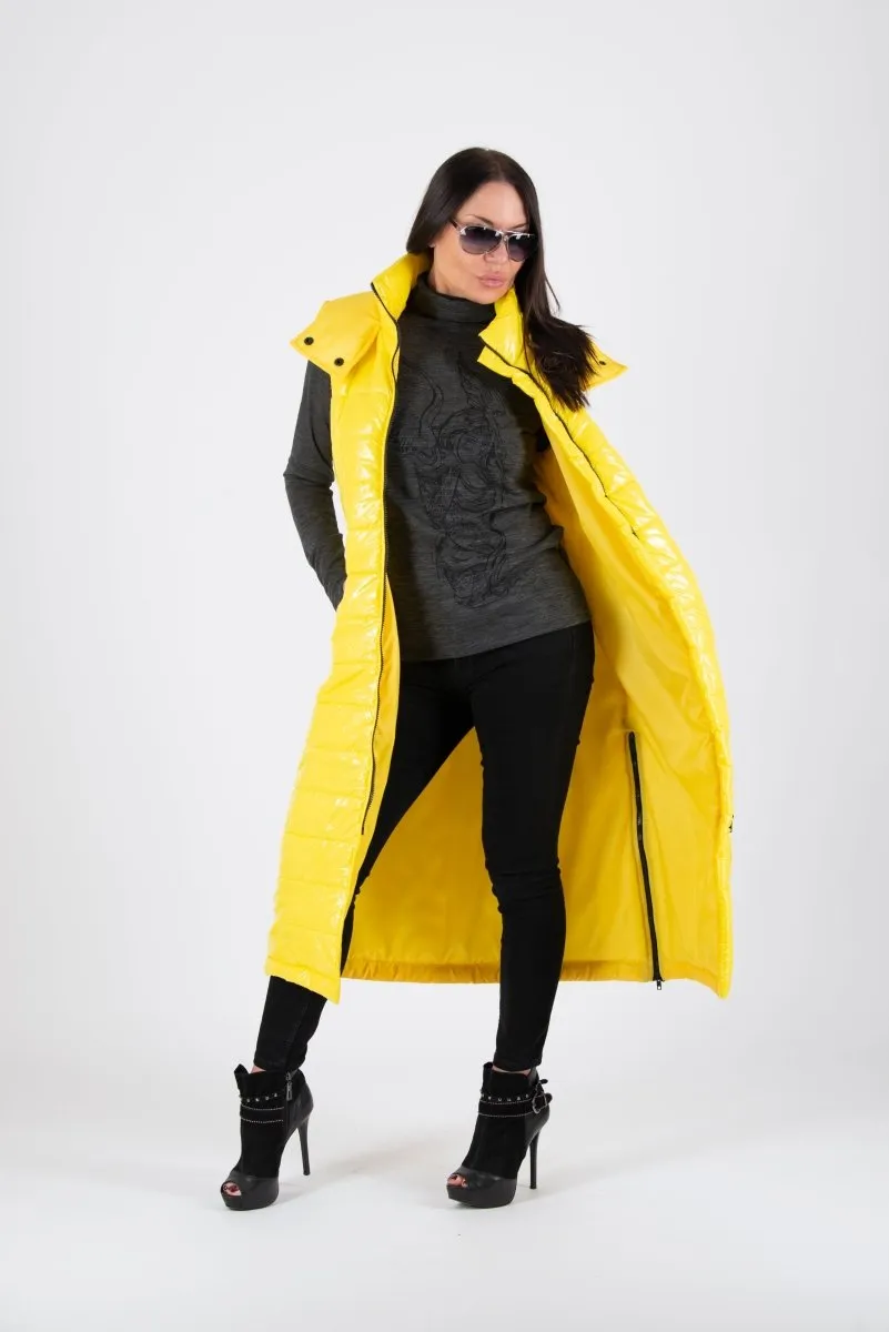 Sleeveless Yellow Puffer Jacket OXANA SALE