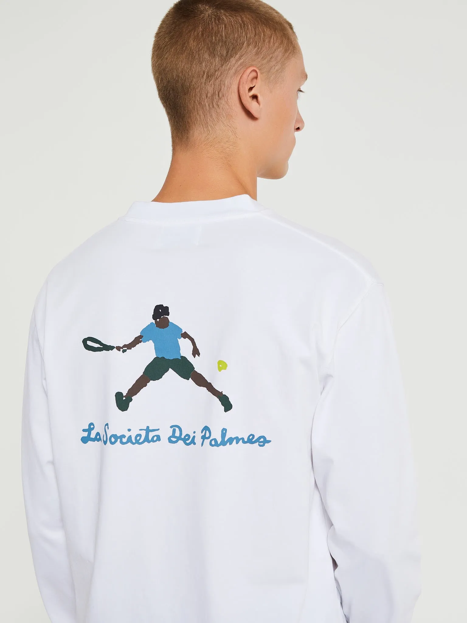 Societá Longsleeved T-Shirt in White