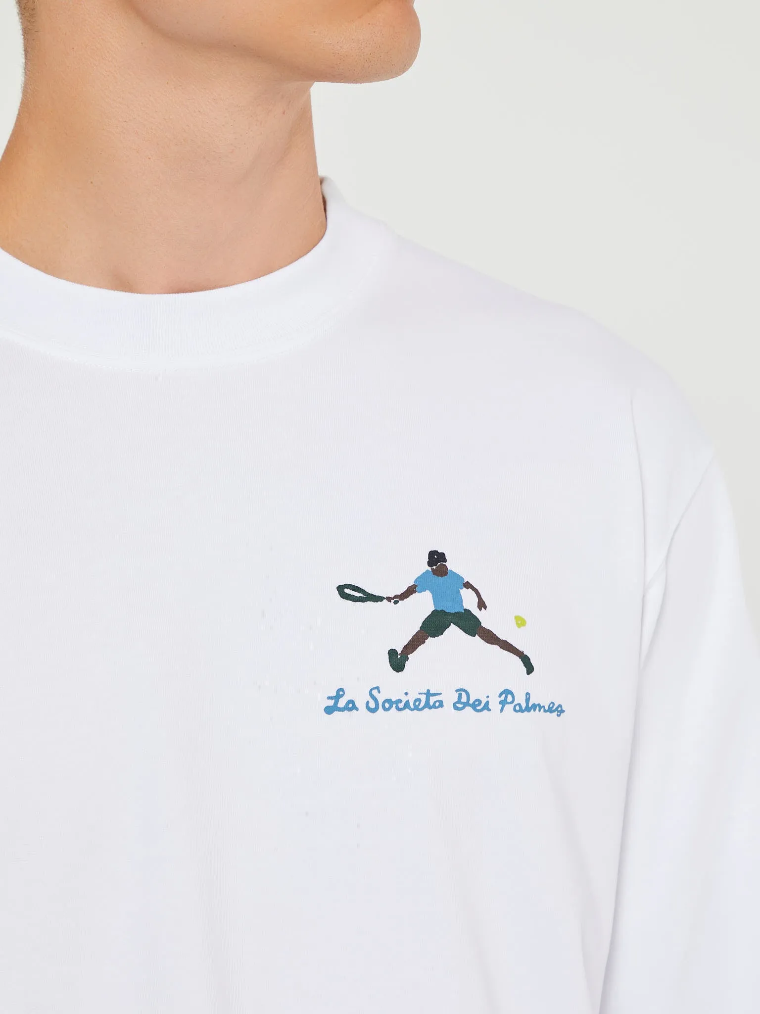 Societá Longsleeved T-Shirt in White