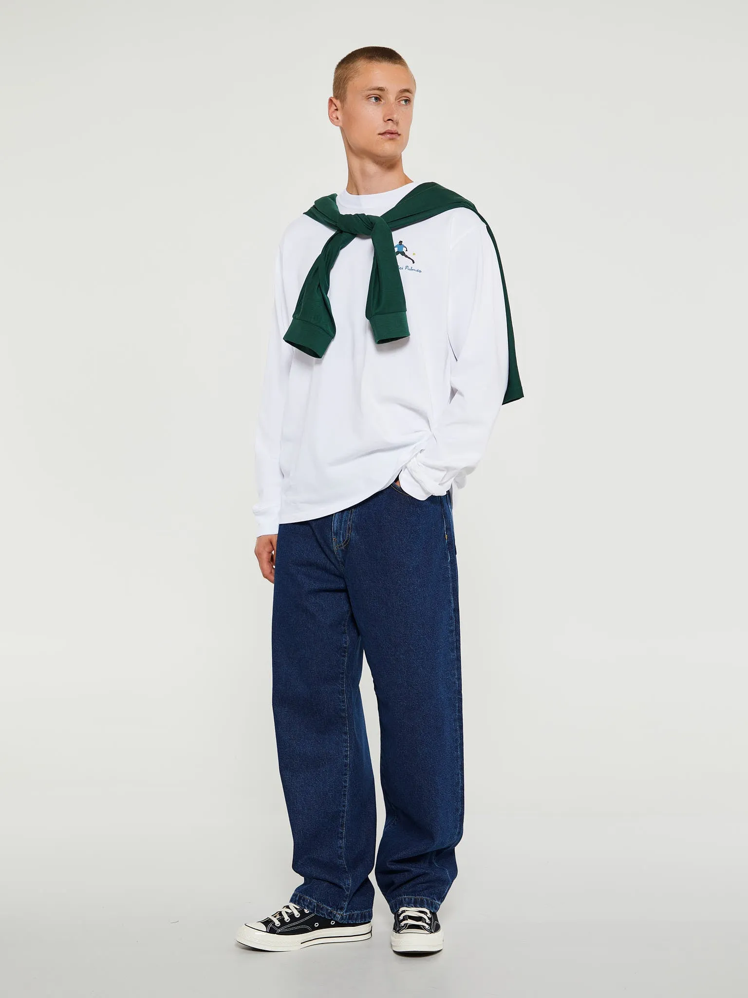 Societá Longsleeved T-Shirt in White