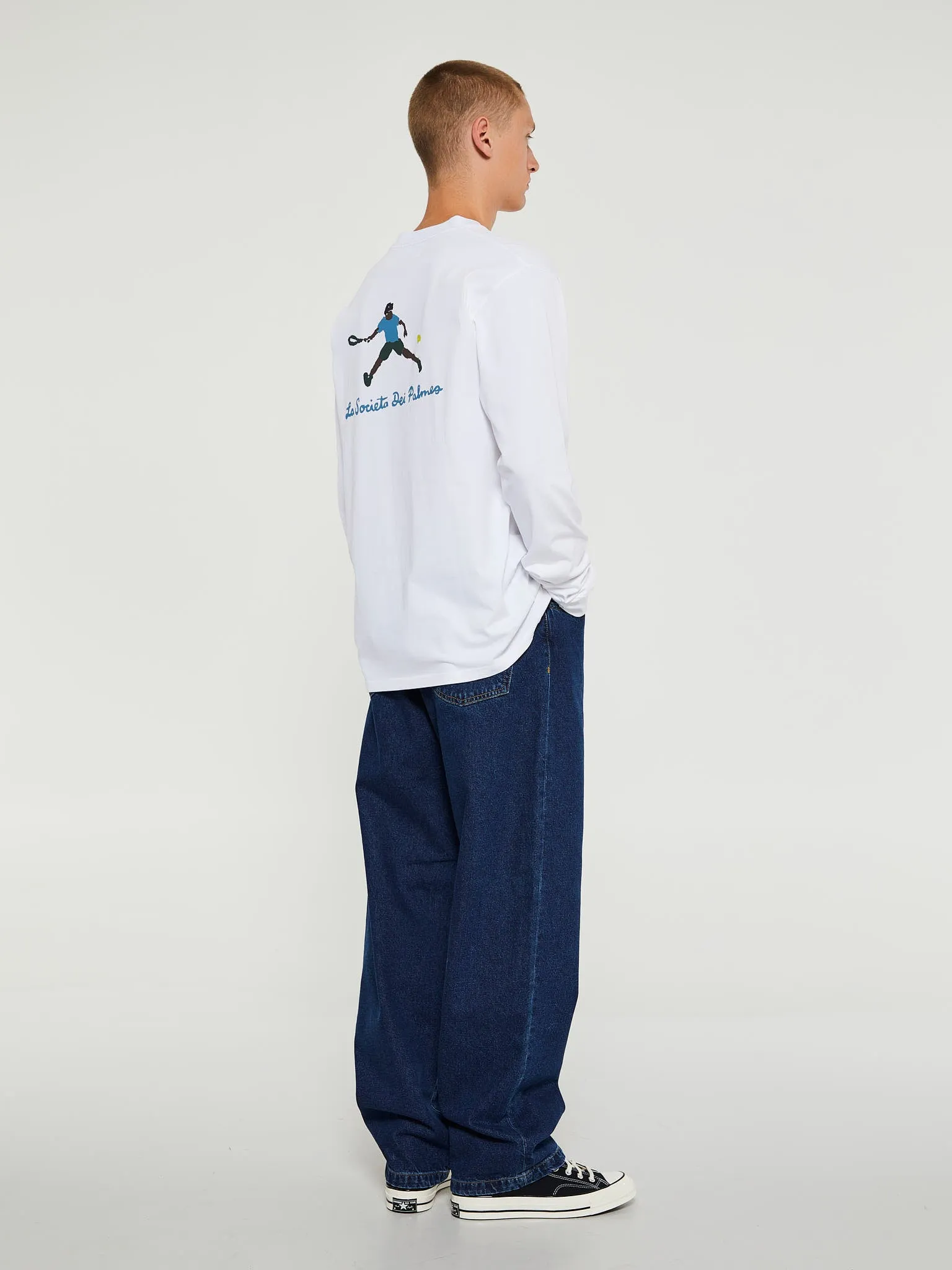 Societá Longsleeved T-Shirt in White