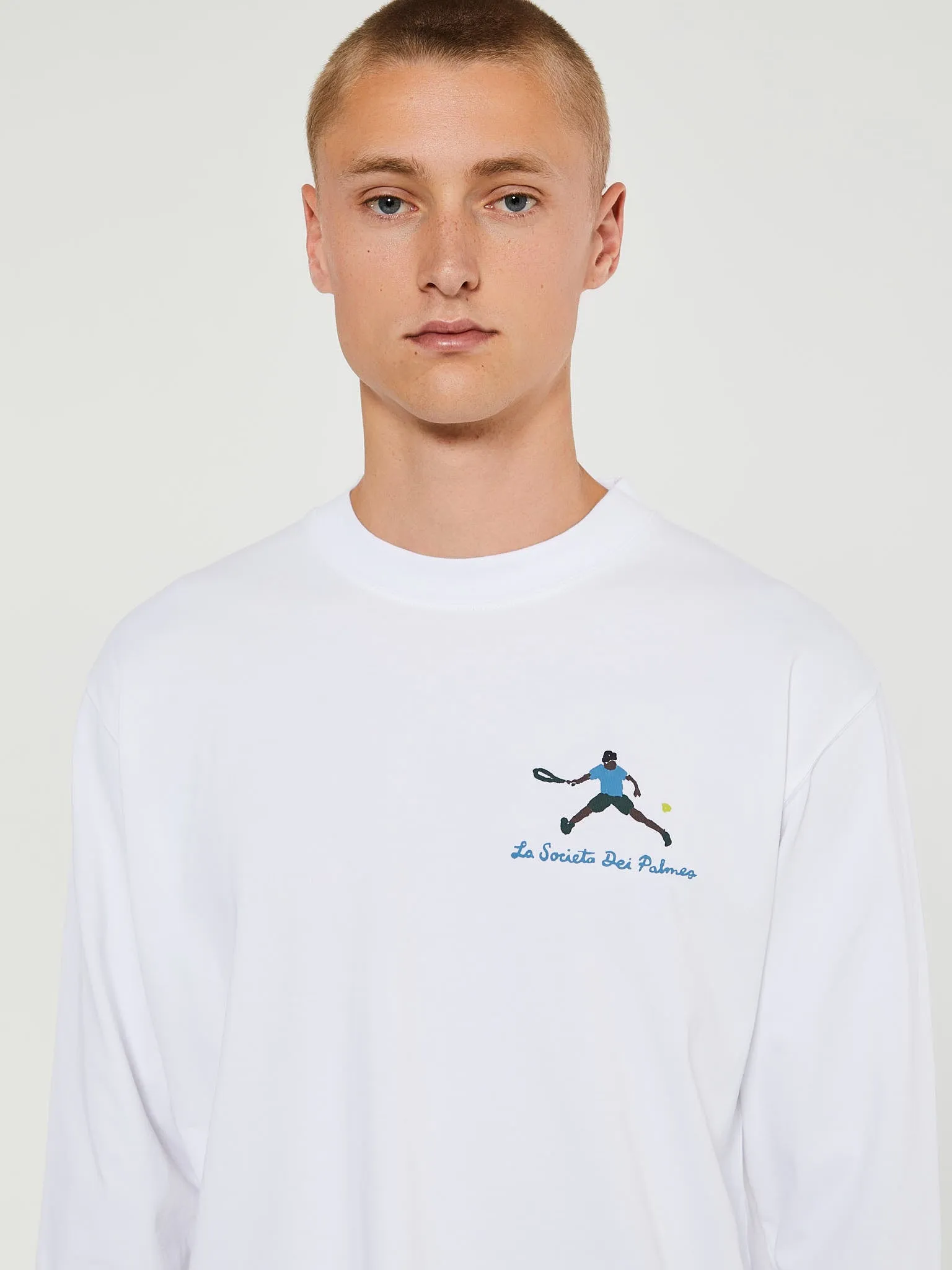Societá Longsleeved T-Shirt in White