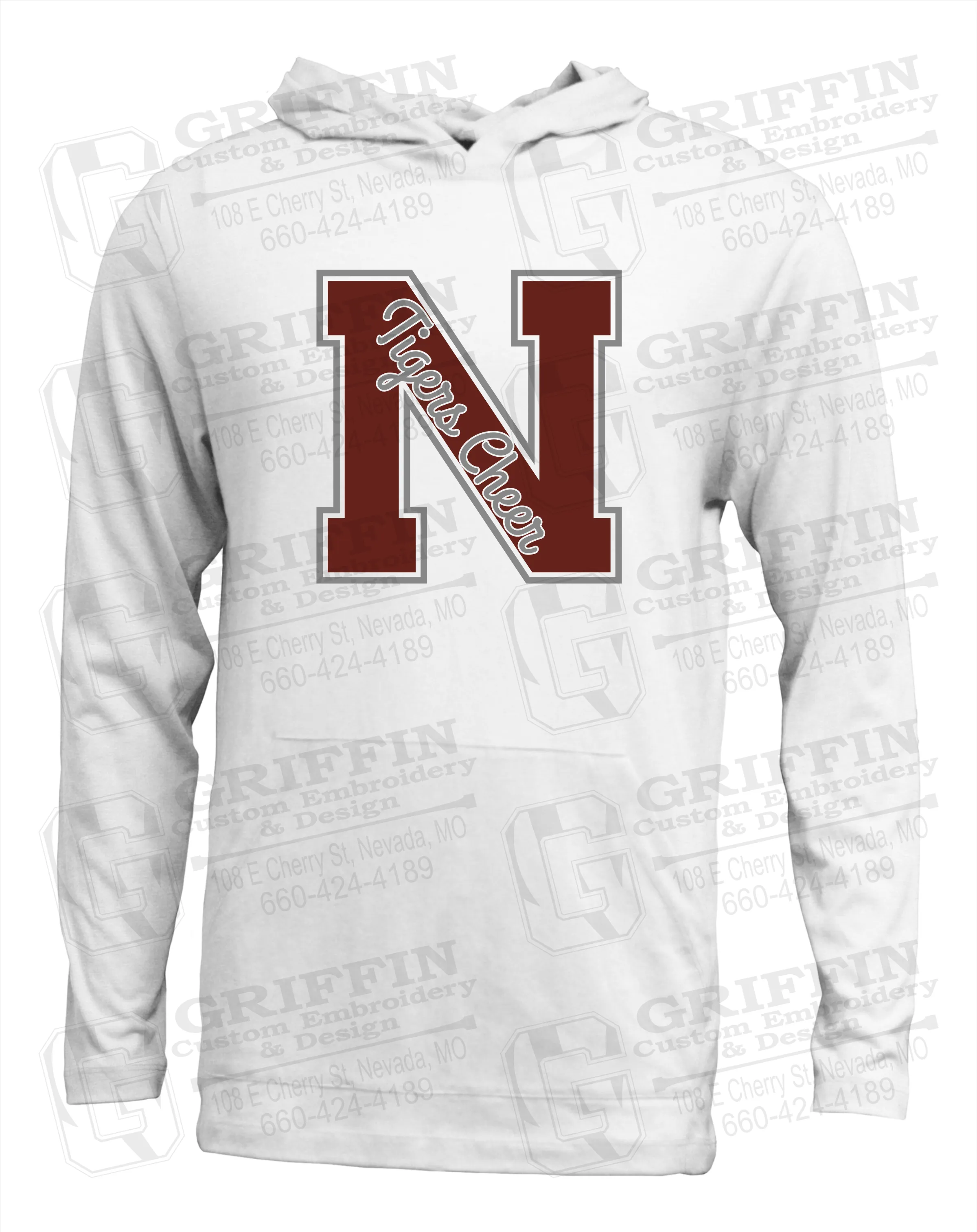 Soft-Tek T-Shirt Hoodie - Cheer - Nevada Tigers 23-Z
