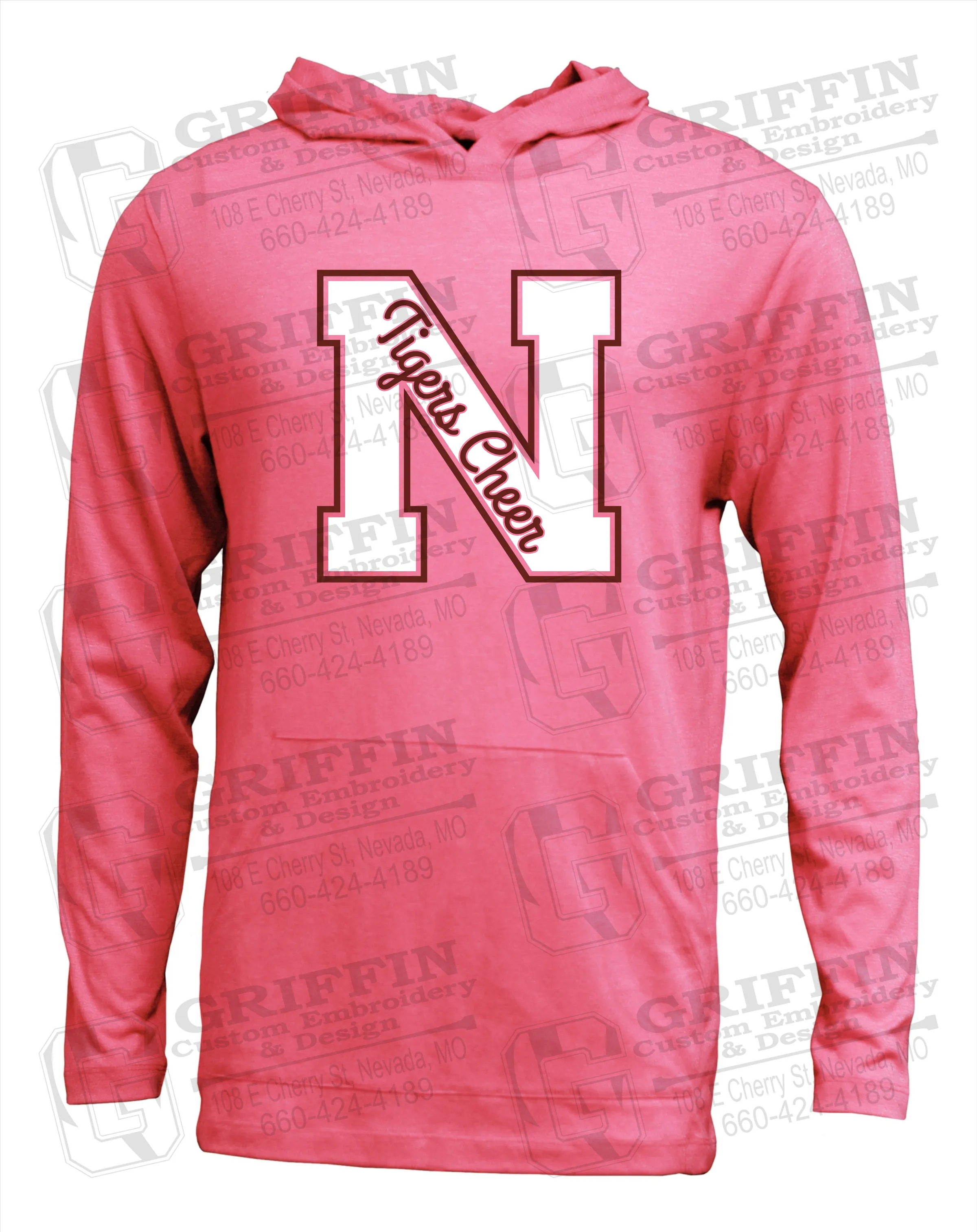 Soft-Tek T-Shirt Hoodie - Cheer - Nevada Tigers 23-Z