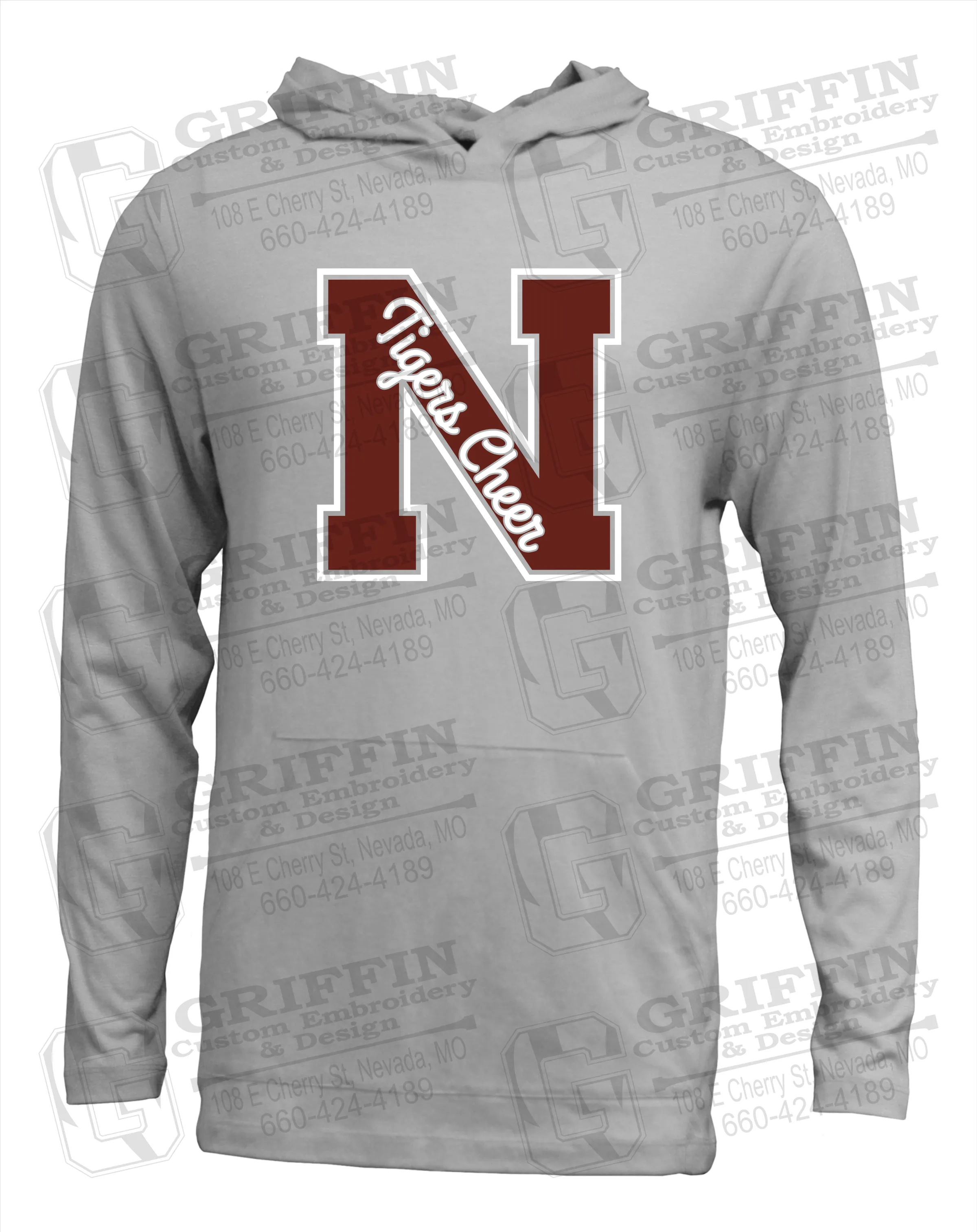 Soft-Tek T-Shirt Hoodie - Cheer - Nevada Tigers 23-Z
