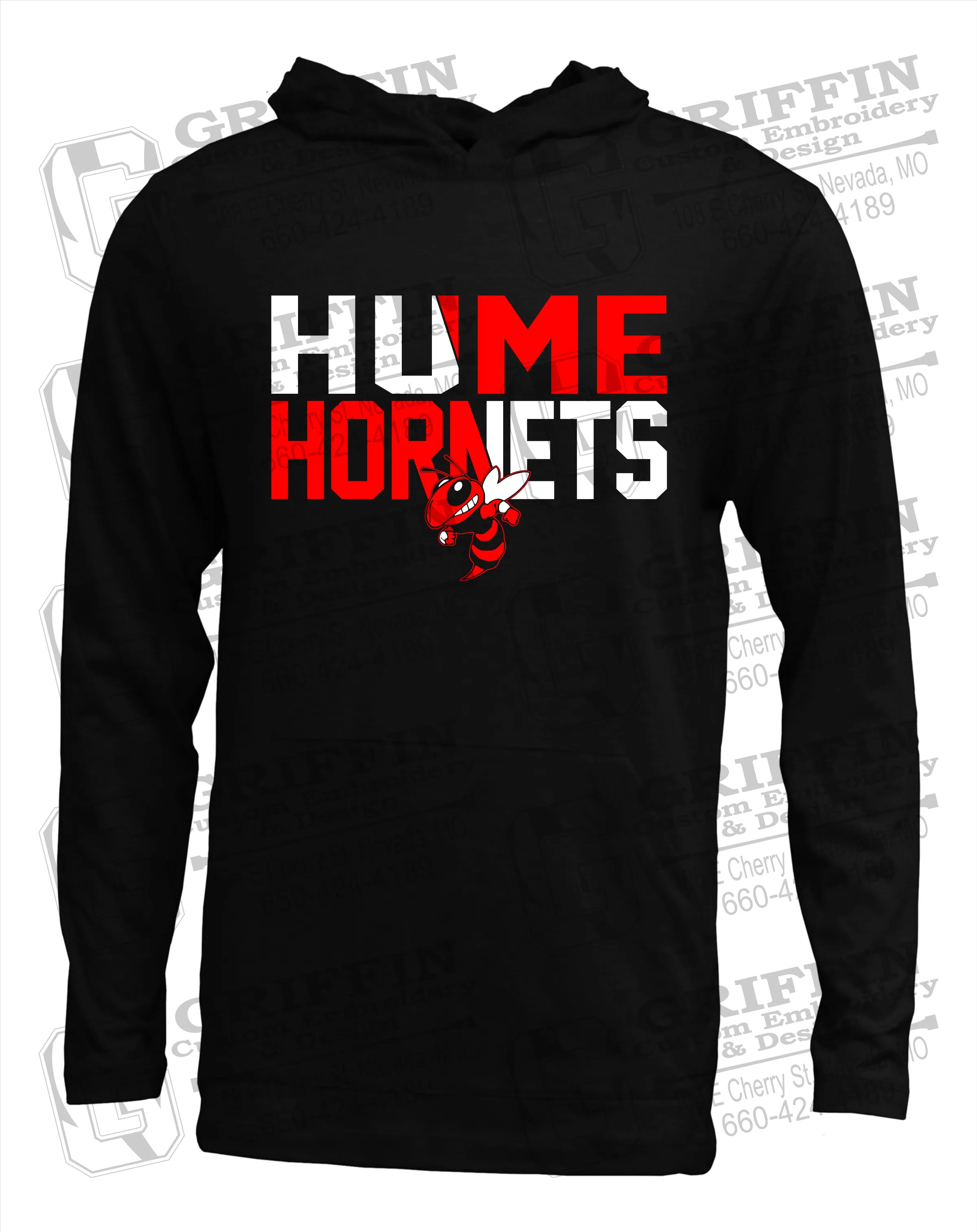 Soft-Tek T-Shirt Hoodie - Hume Hornets 23-C