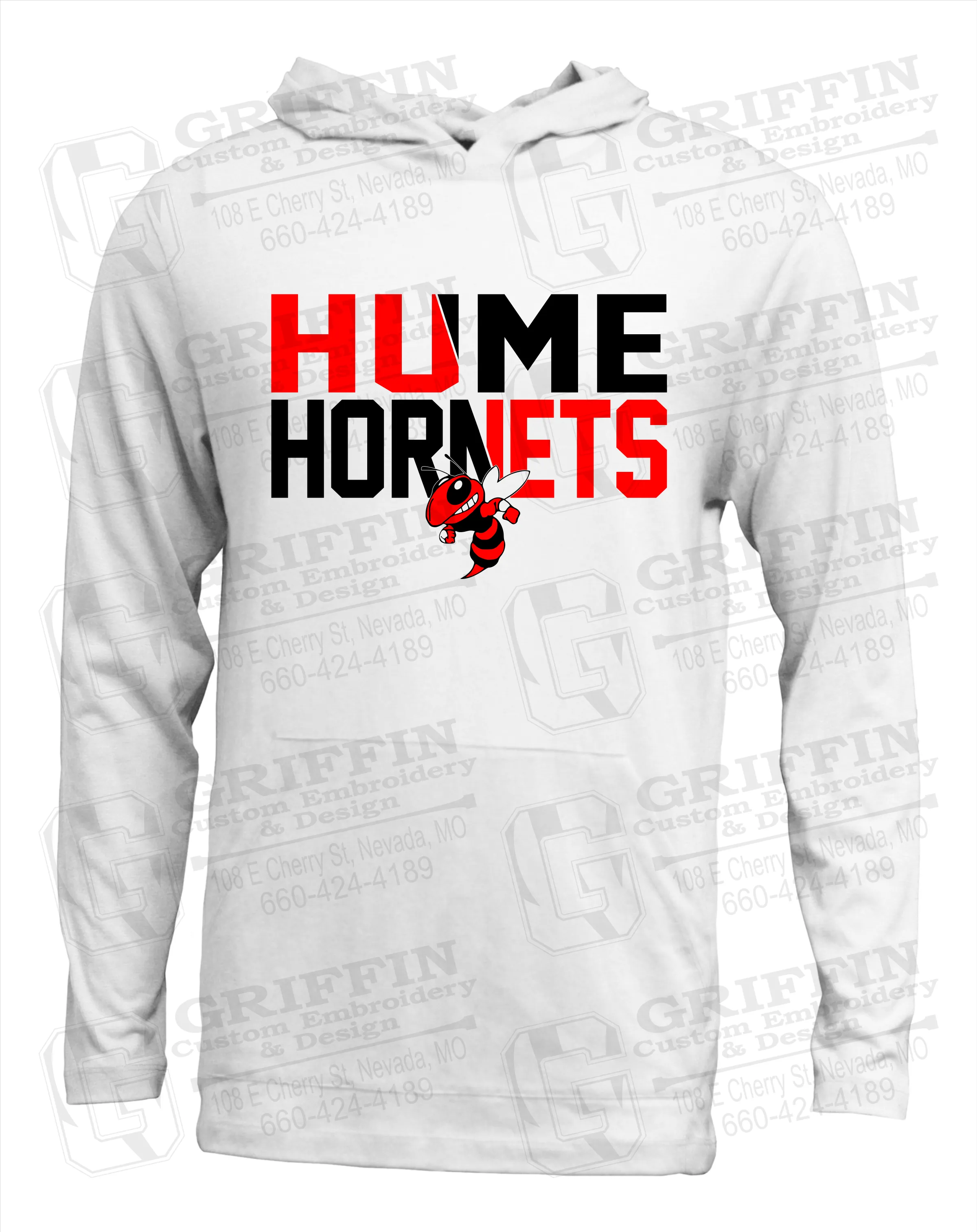 Soft-Tek T-Shirt Hoodie - Hume Hornets 23-C