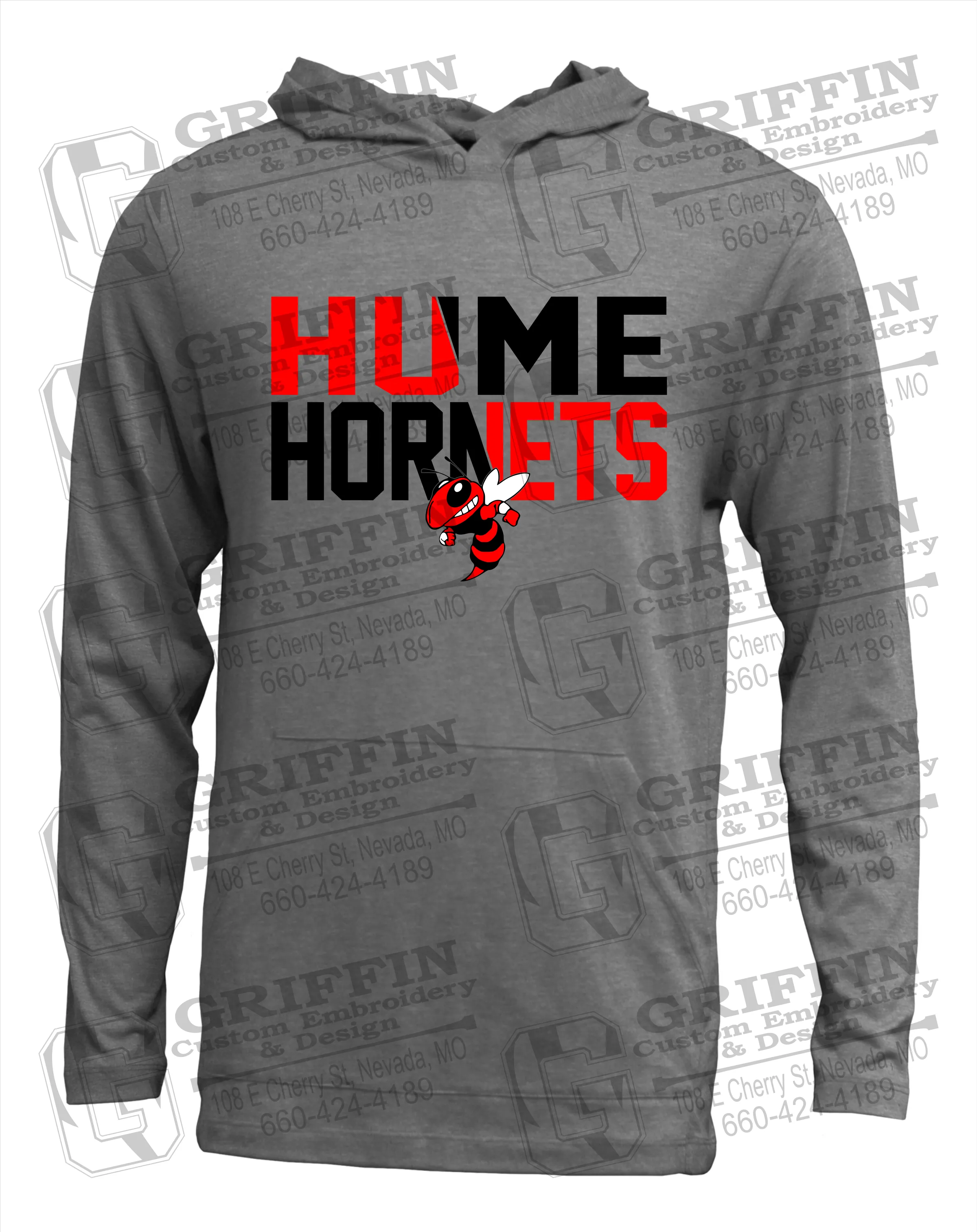 Soft-Tek T-Shirt Hoodie - Hume Hornets 23-C