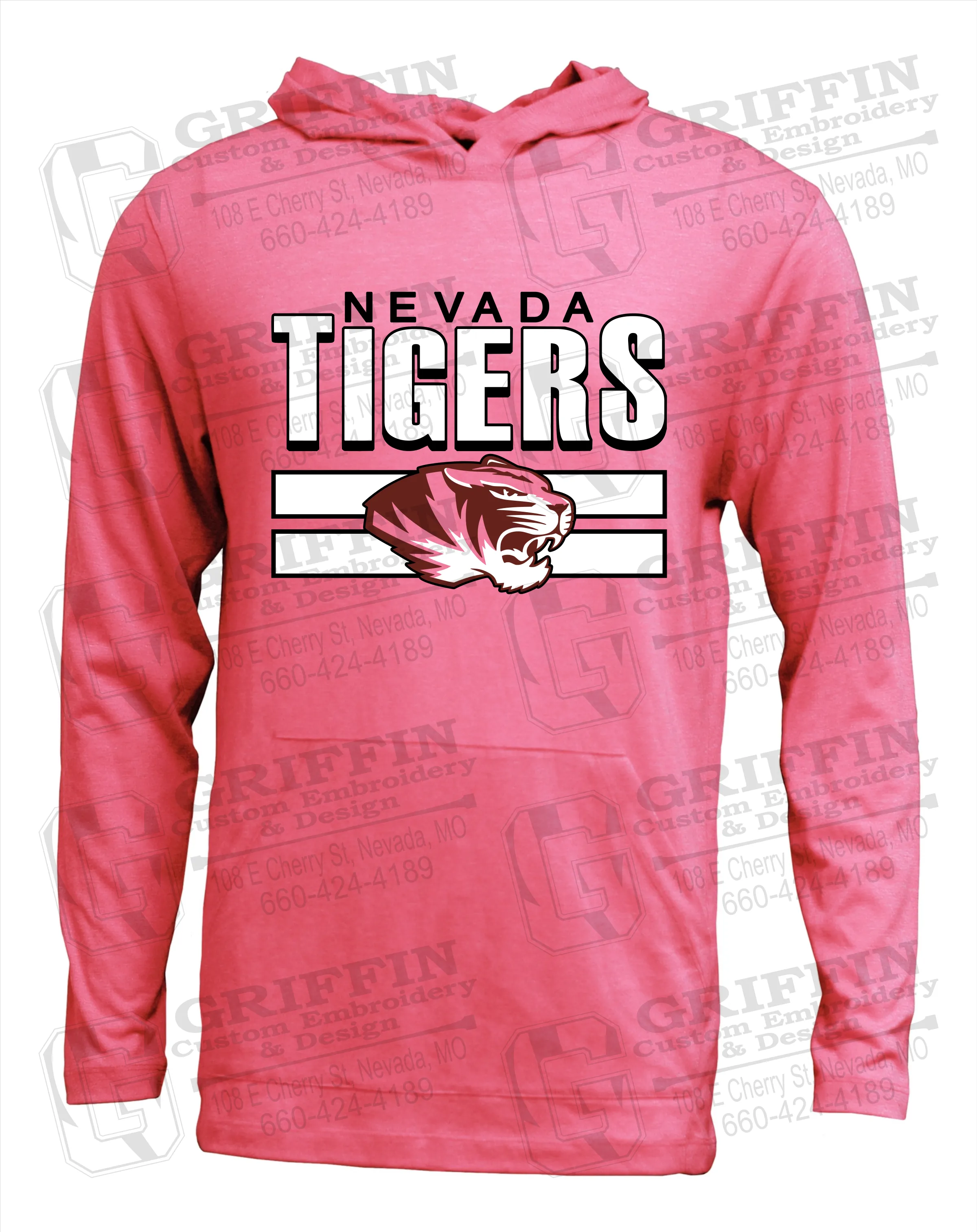 Soft-Tek T-Shirt Hoodie - Nevada Tigers 22-B