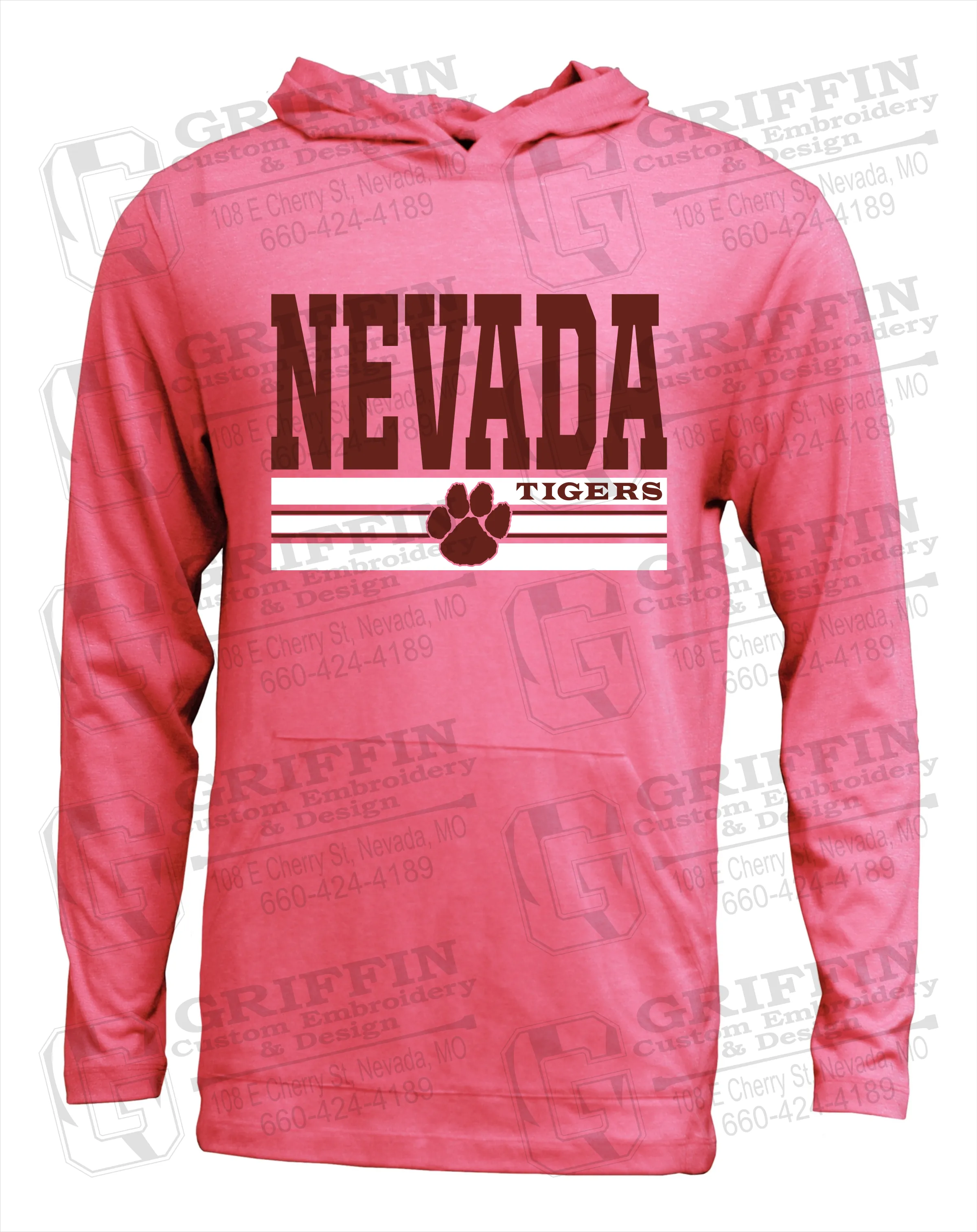 Soft-Tek T-Shirt Hoodie - Nevada Tigers 22-V