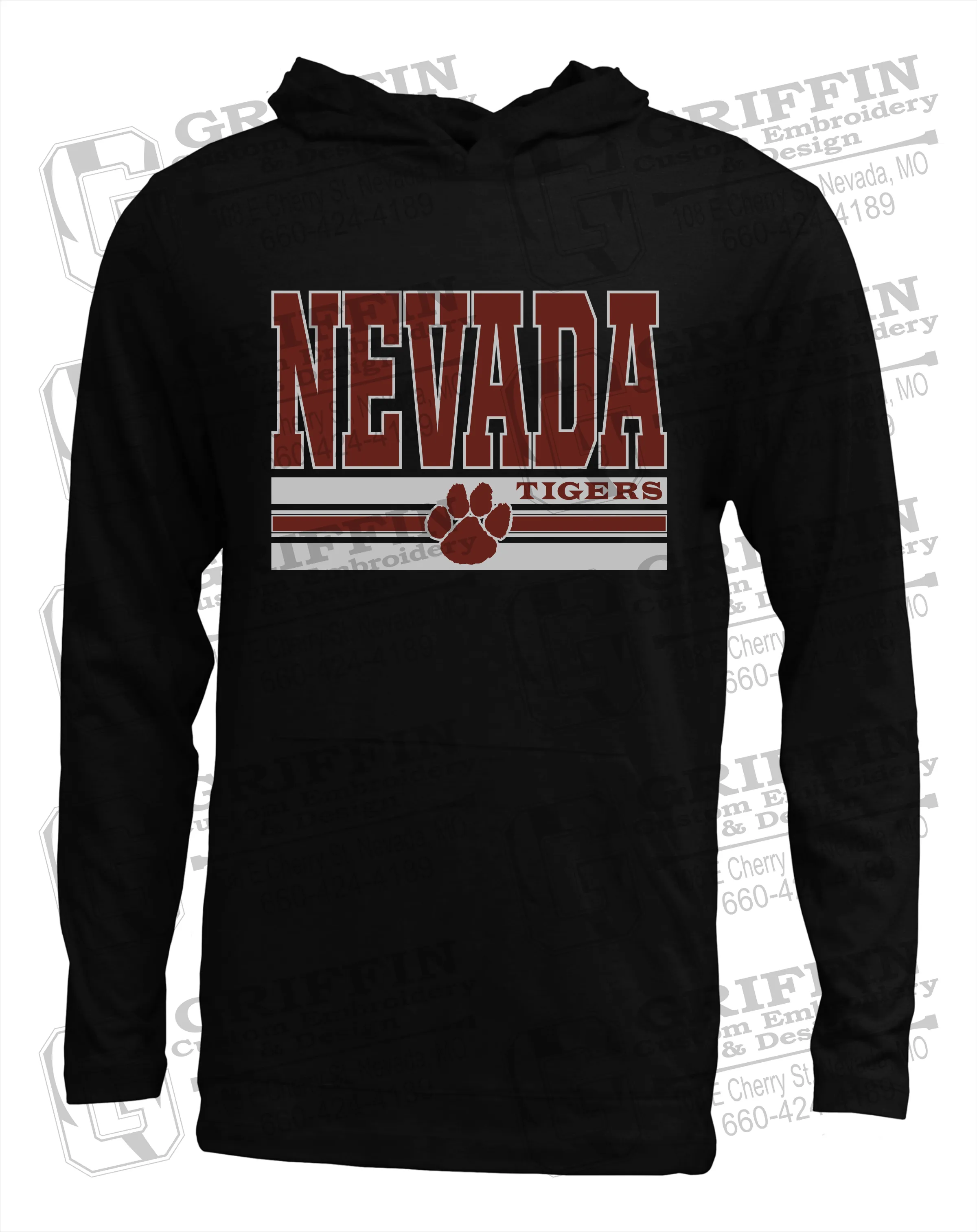 Soft-Tek T-Shirt Hoodie - Nevada Tigers 22-V