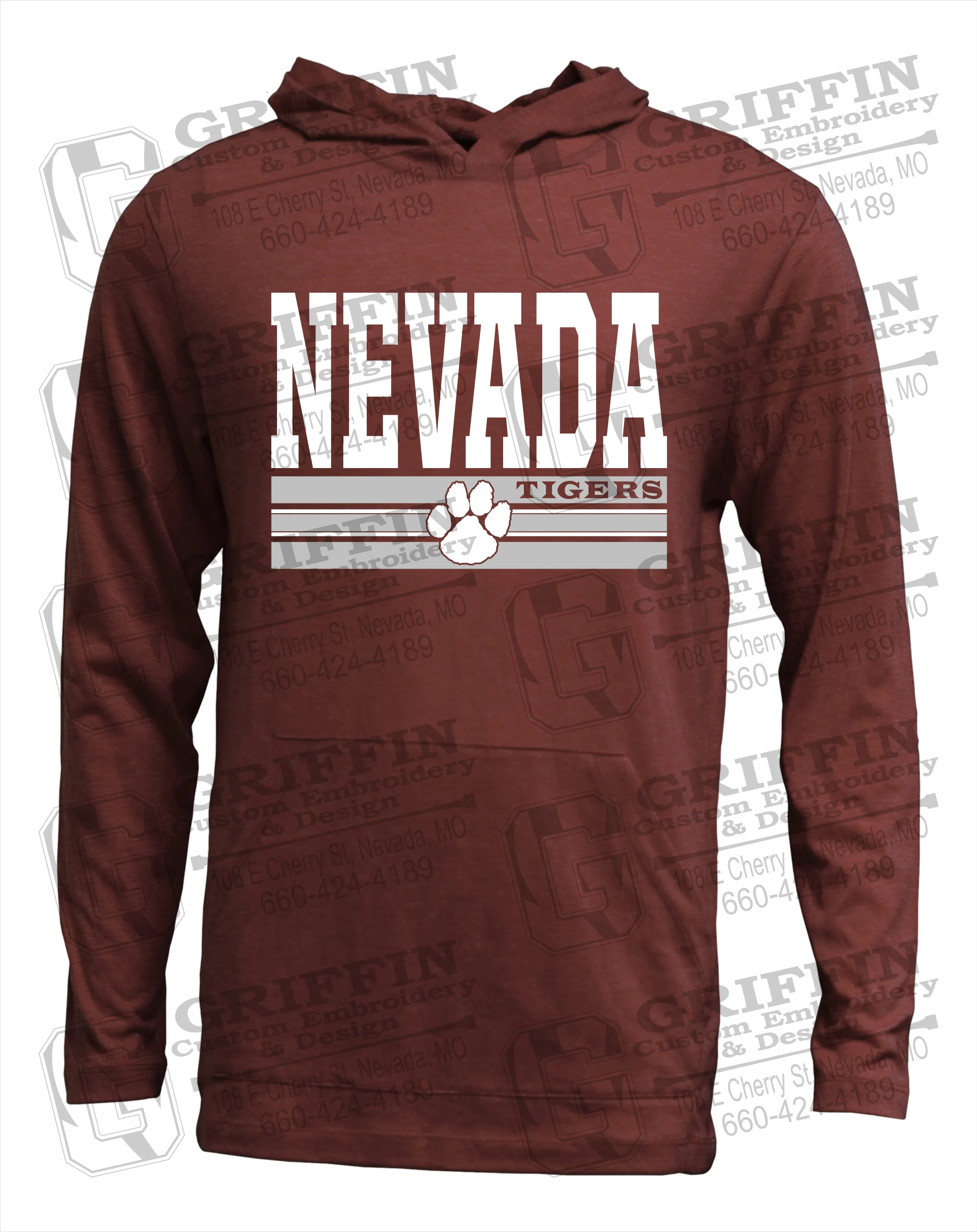 Soft-Tek T-Shirt Hoodie - Nevada Tigers 22-V