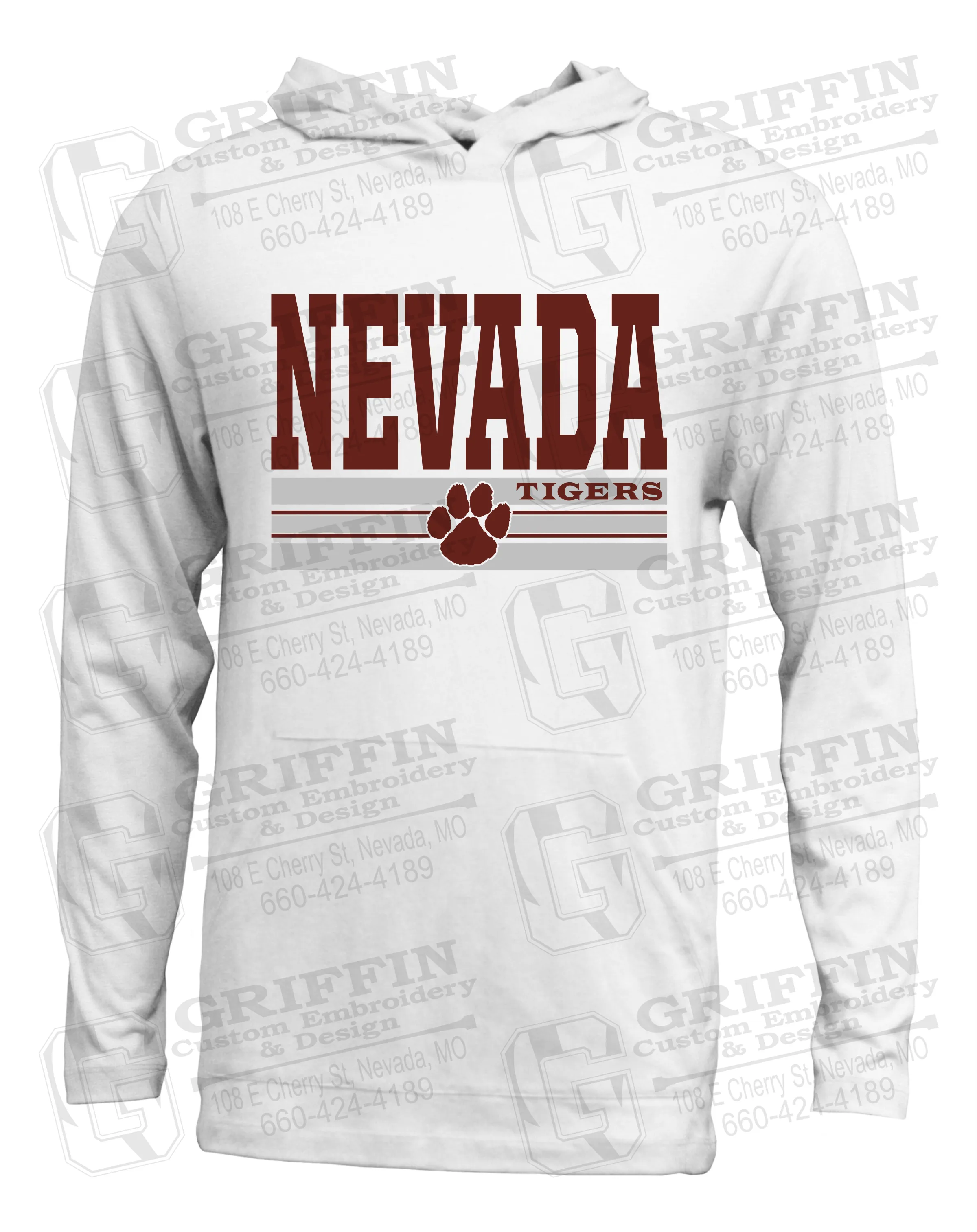Soft-Tek T-Shirt Hoodie - Nevada Tigers 22-V
