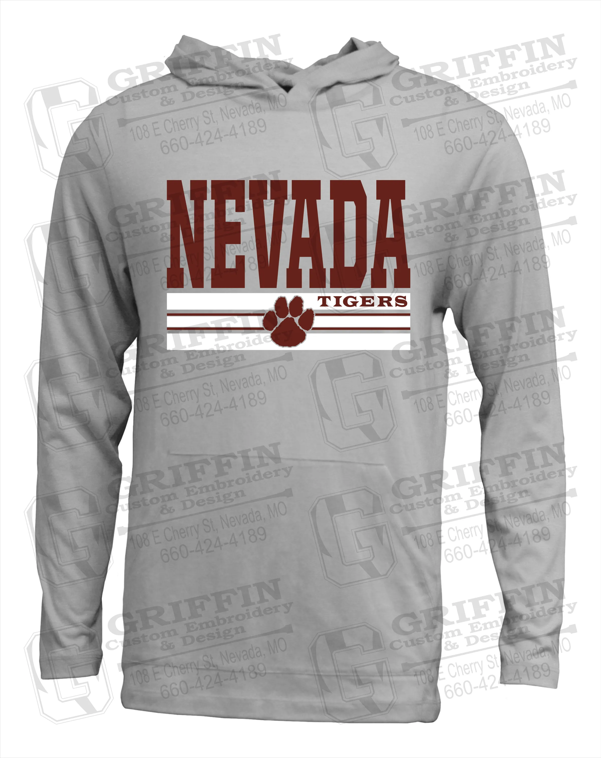 Soft-Tek T-Shirt Hoodie - Nevada Tigers 22-V