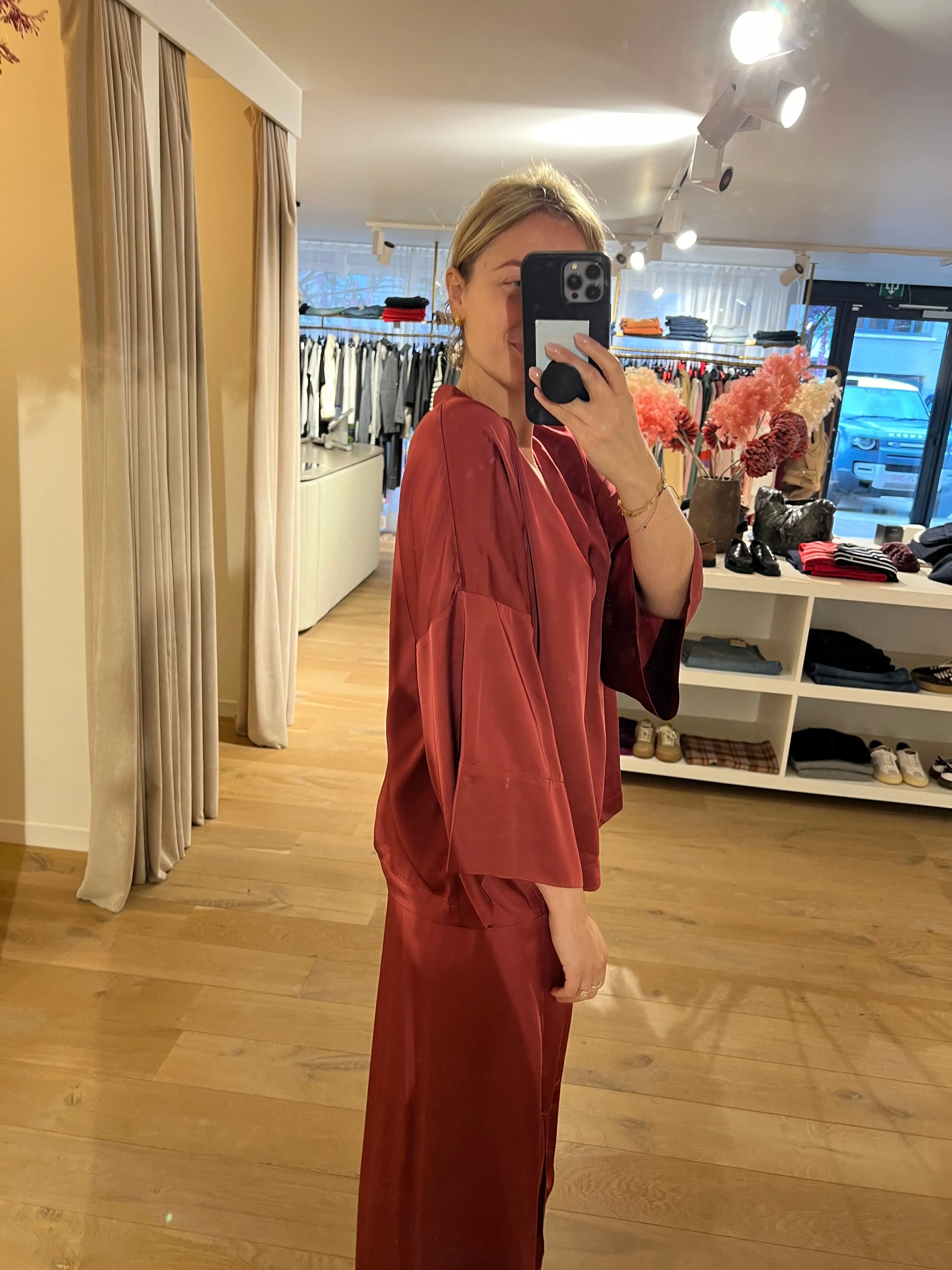 Solid tunic top Burgundy