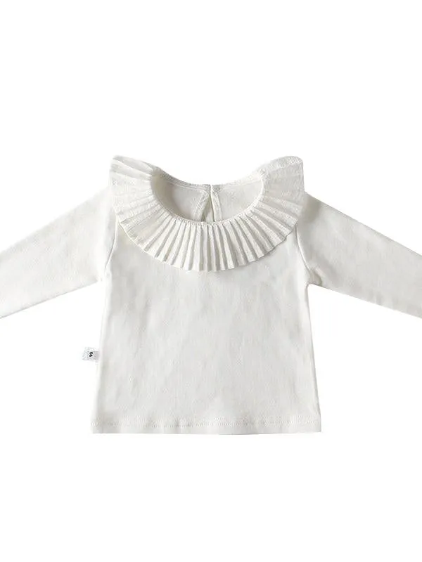 Spanish Style Baby Girl Ruffled Collar T-shirt Long Sleeve Top