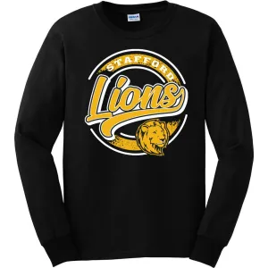 Stafford Lions - Circle Script Long Sleeve T-Shirt