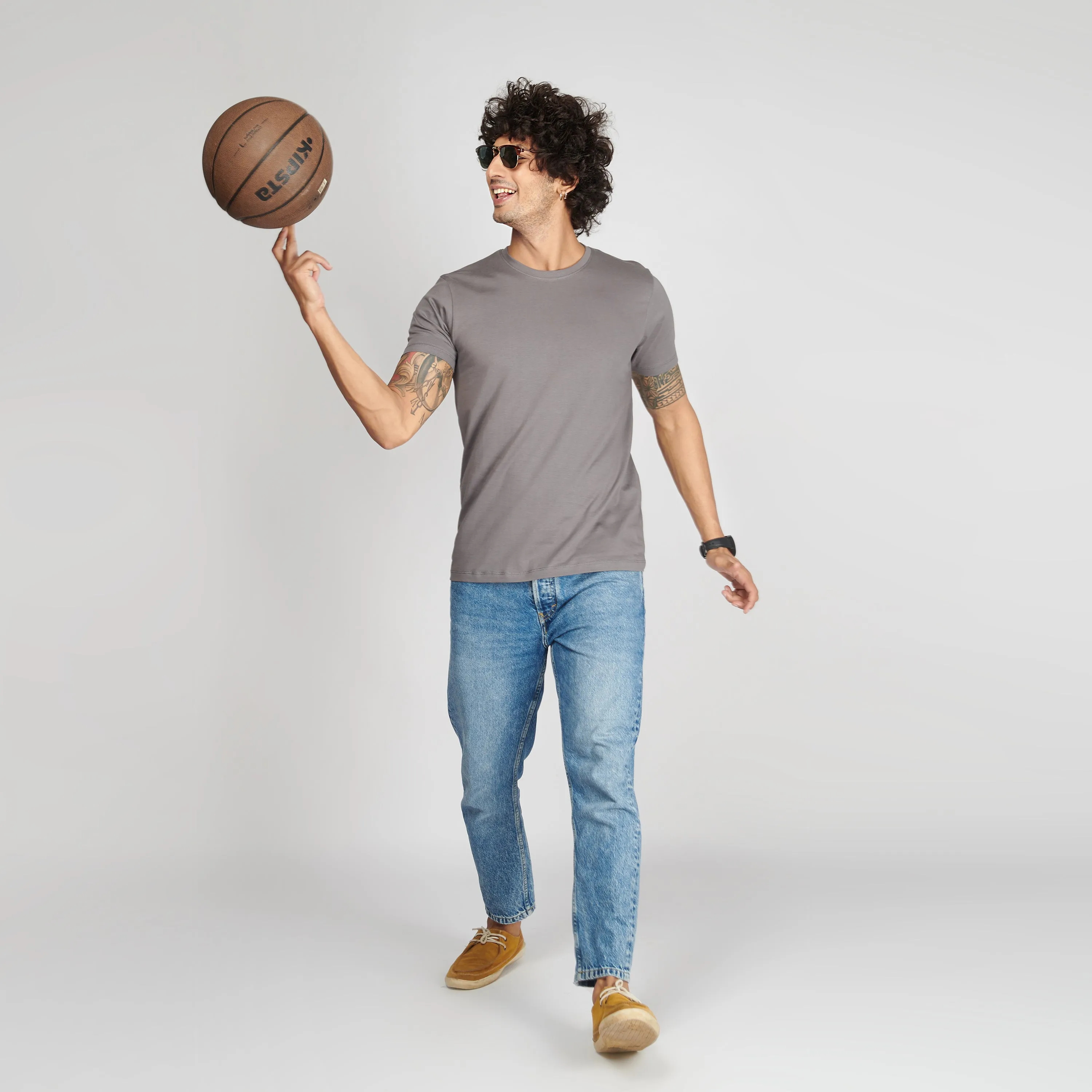 Steel Grey Half Sleeve T-Shirt