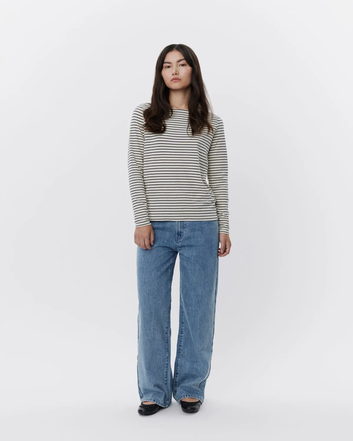 STEPHIESW T-SHIRT LONG SLEEVE - Navy Striped