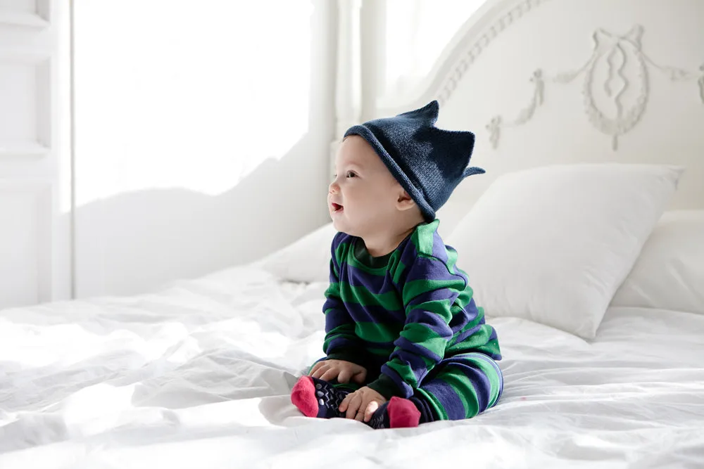 Stripe Magic Navy Green Long Sleeve Pajama