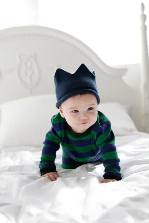 Stripe Magic Navy Green Long Sleeve Pajama